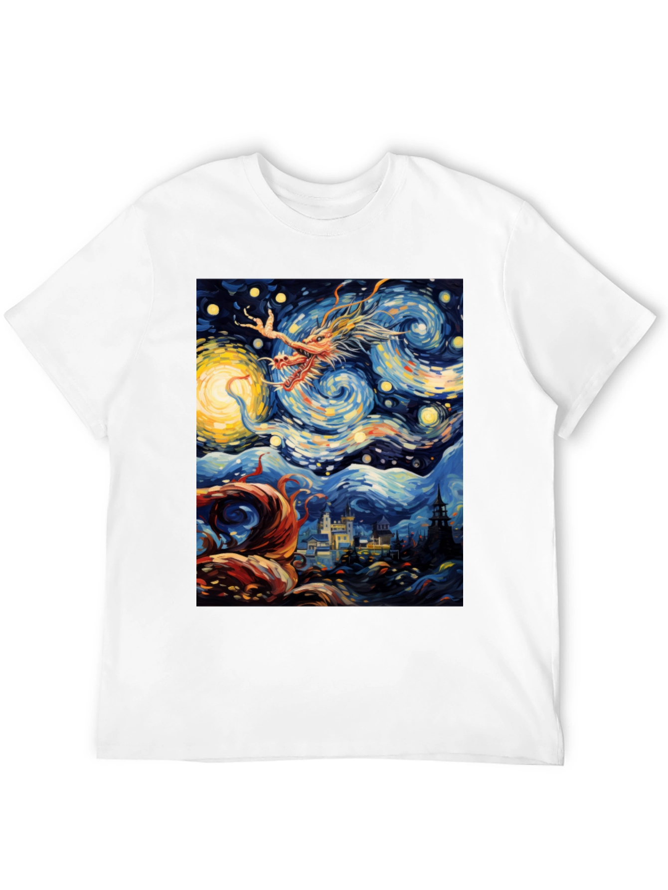 Starry Dragon Night T-Shirt