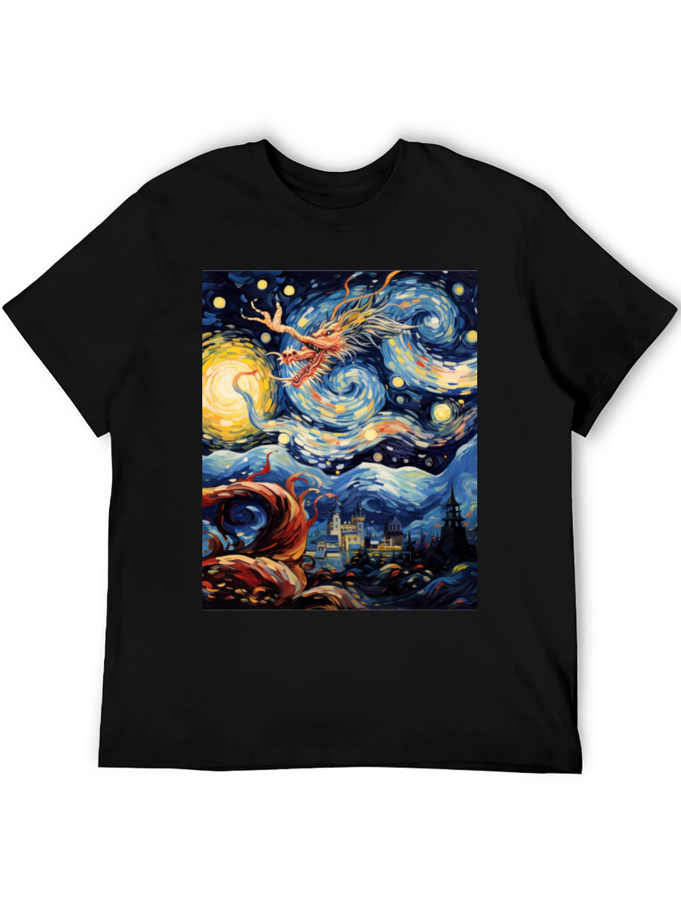 Starry Dragon Night T-Shirt