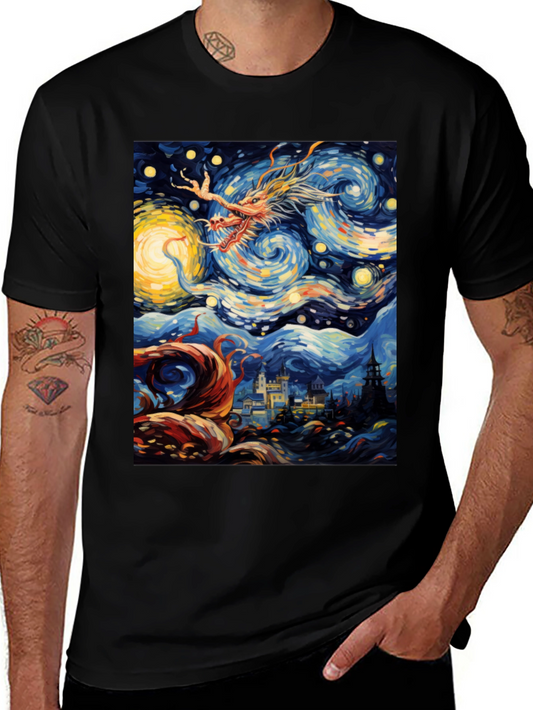 Starry Dragon Night T-Shirt
