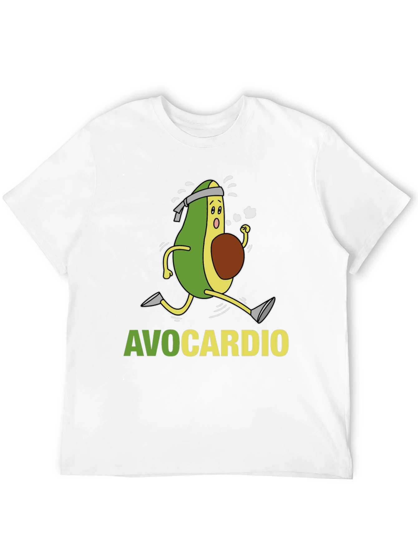 AvoCardio Black T-Shirt: Running Avocado Graphic Tee