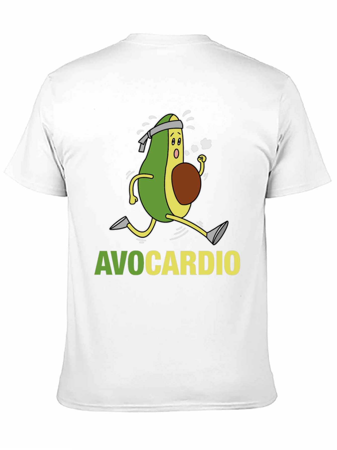 AvoCardio Black T-Shirt: Running Avocado Graphic Tee