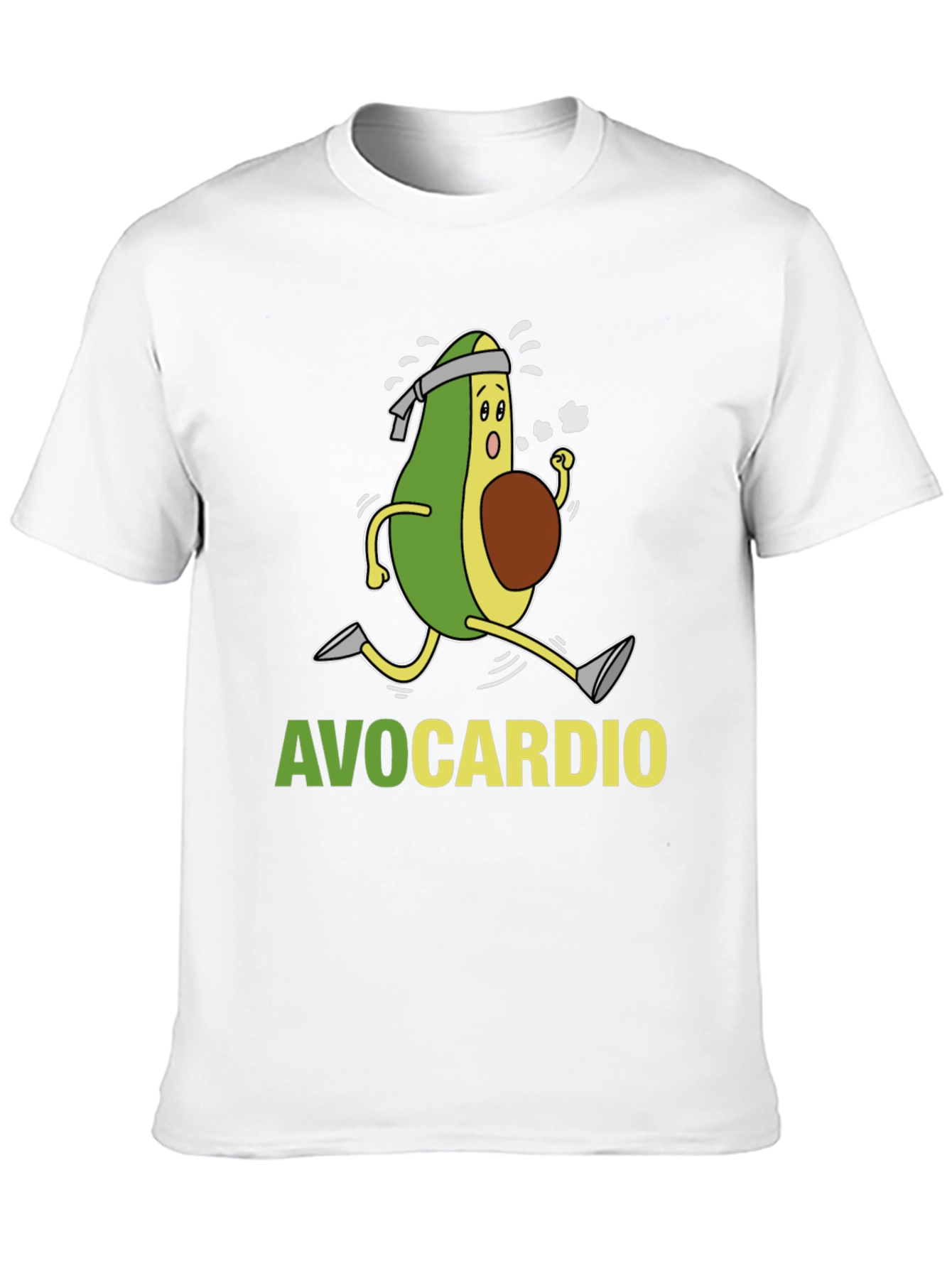 AvoCardio Black T-Shirt: Running Avocado Graphic Tee