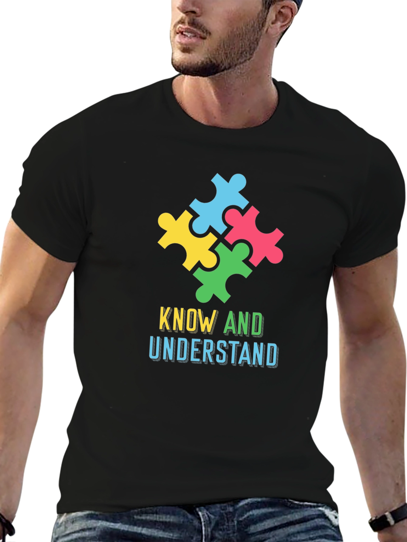 Autism Awareness Puzzle Piece Graphic Tee