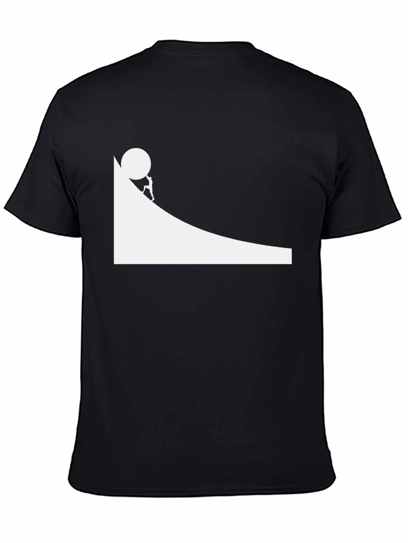 Sisyphus Black Graphic Tee - Mens Cotton T-Shirt