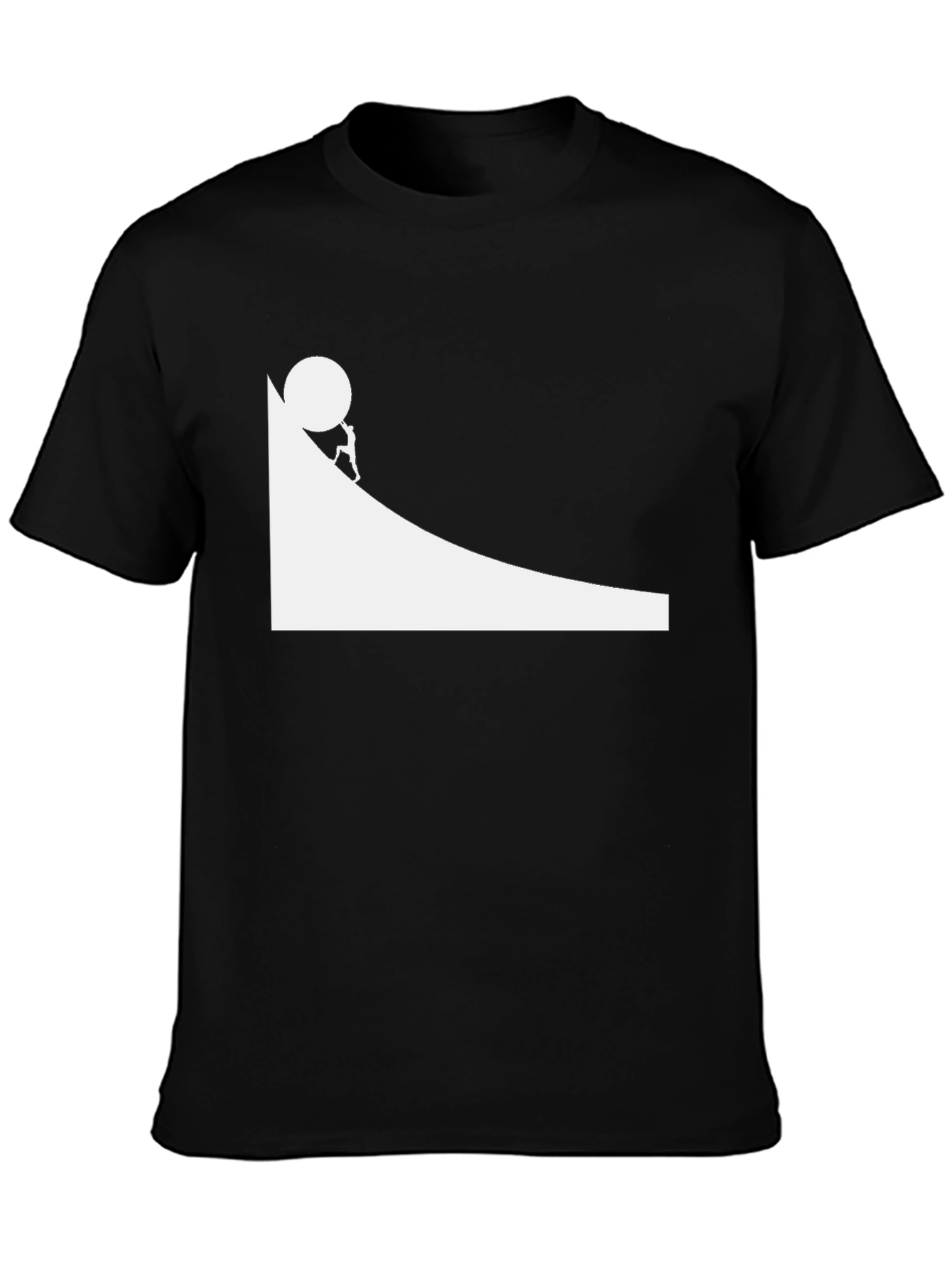Sisyphus Black Graphic Tee - Mens Cotton T-Shirt