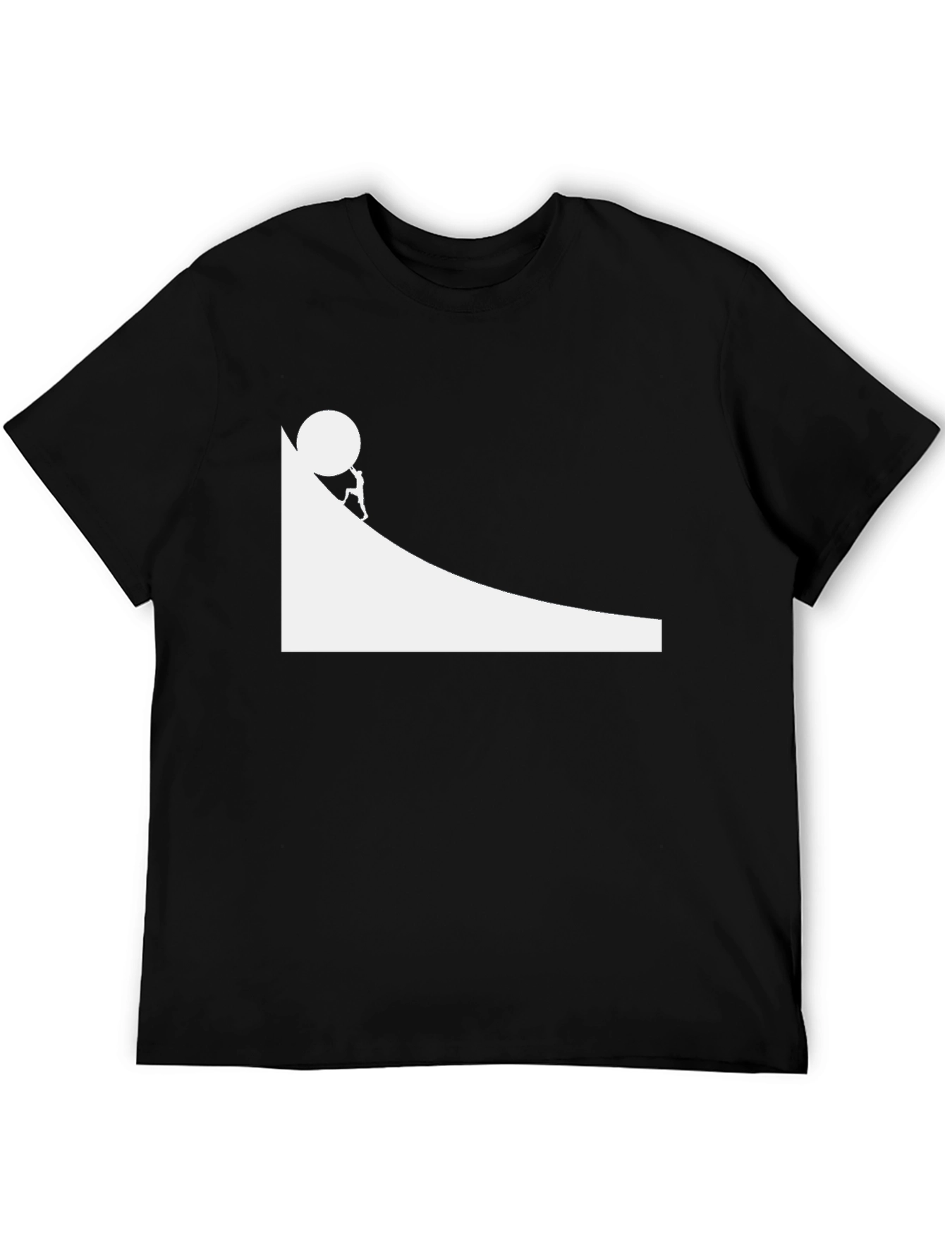 Sisyphus Black Graphic Tee - Mens Cotton T-Shirt