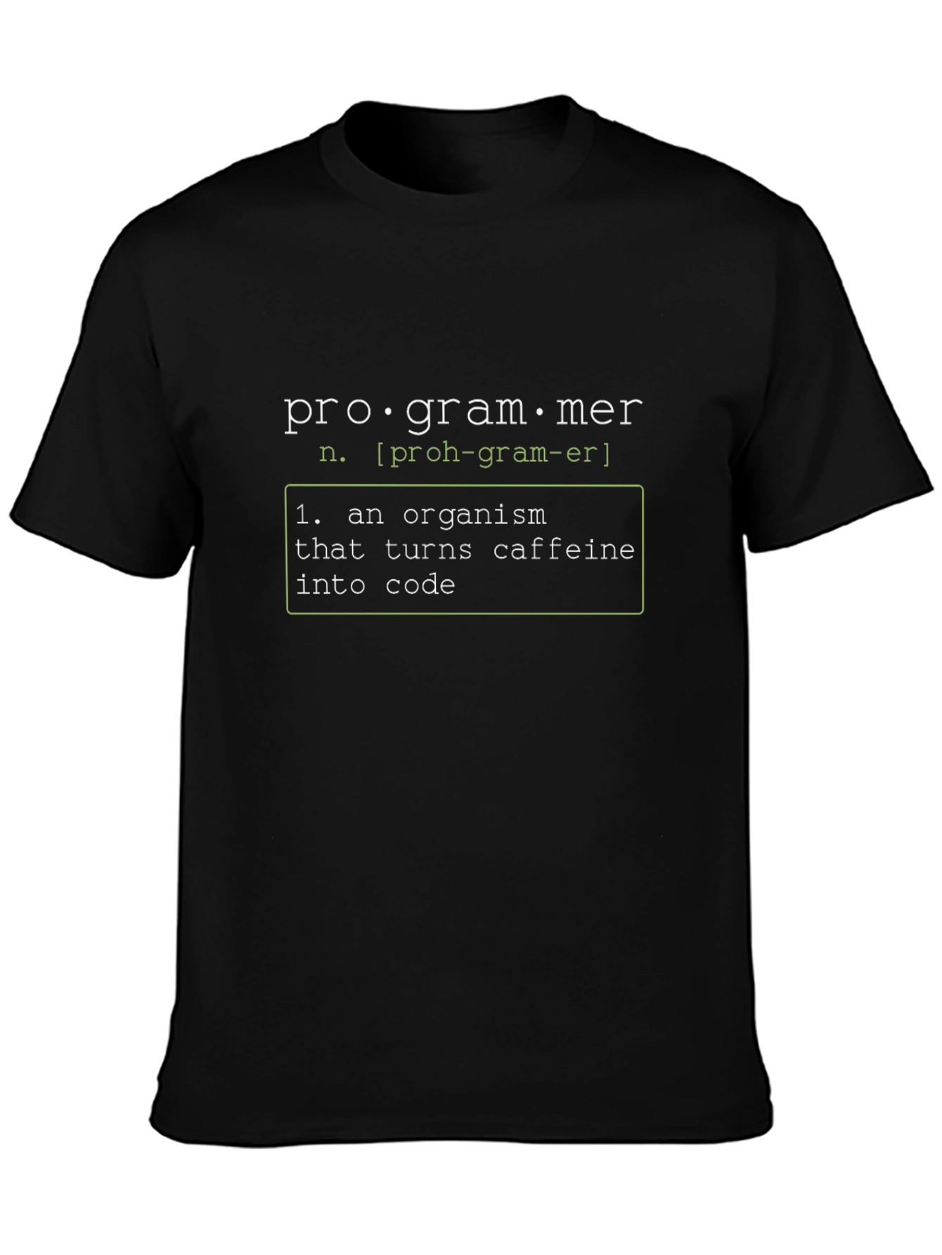 Programmer Definition Graphic Tee - Turns Caffeine Into Code