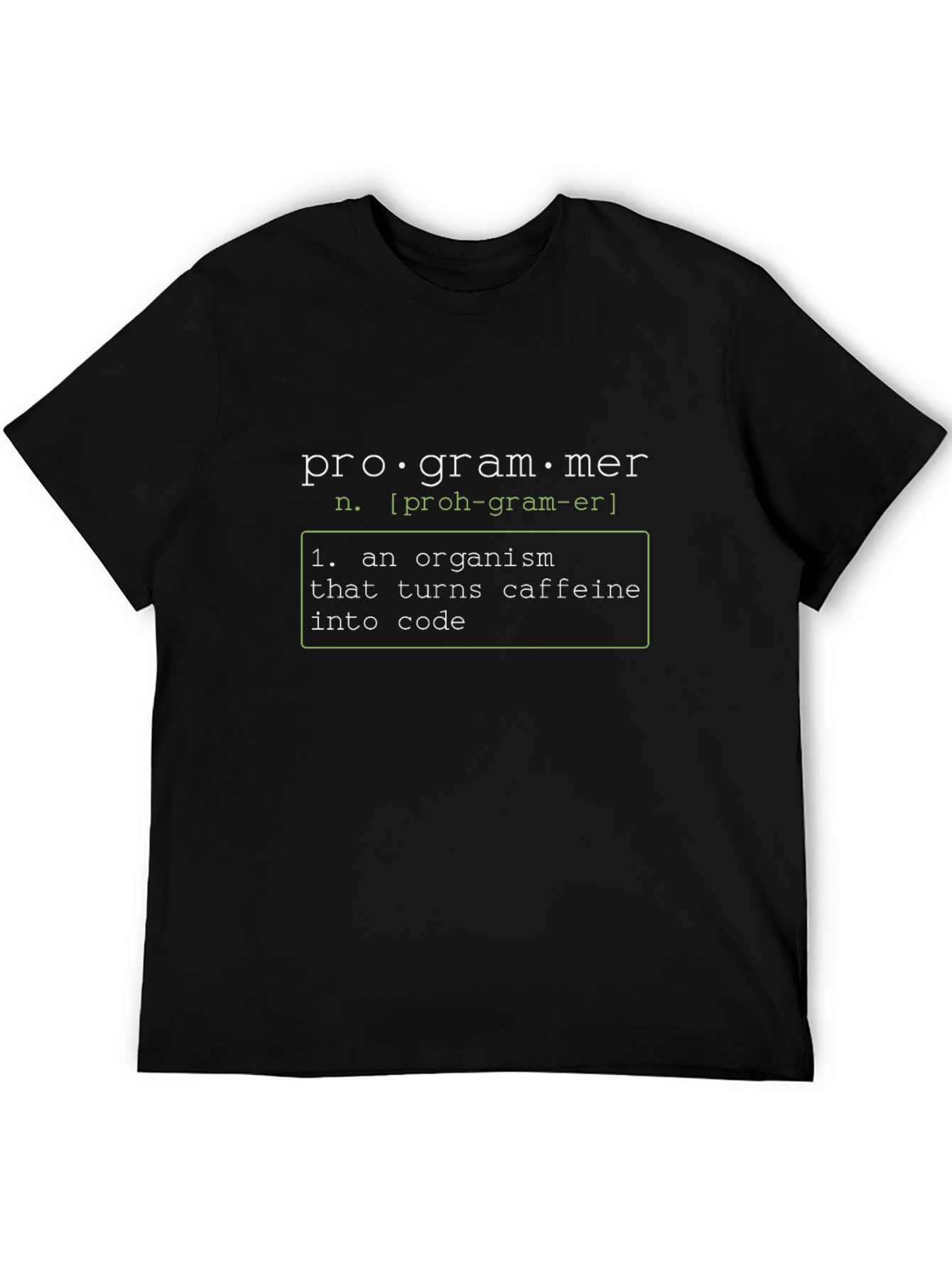 Programmer Definition Graphic Tee - Turns Caffeine Into Code