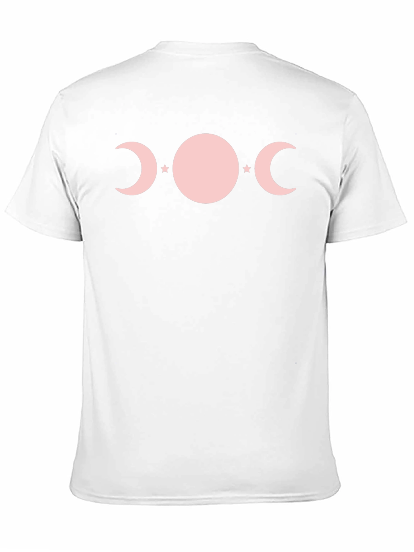 Triple Moon Goddess T-Shirt - Pink Phases on Black