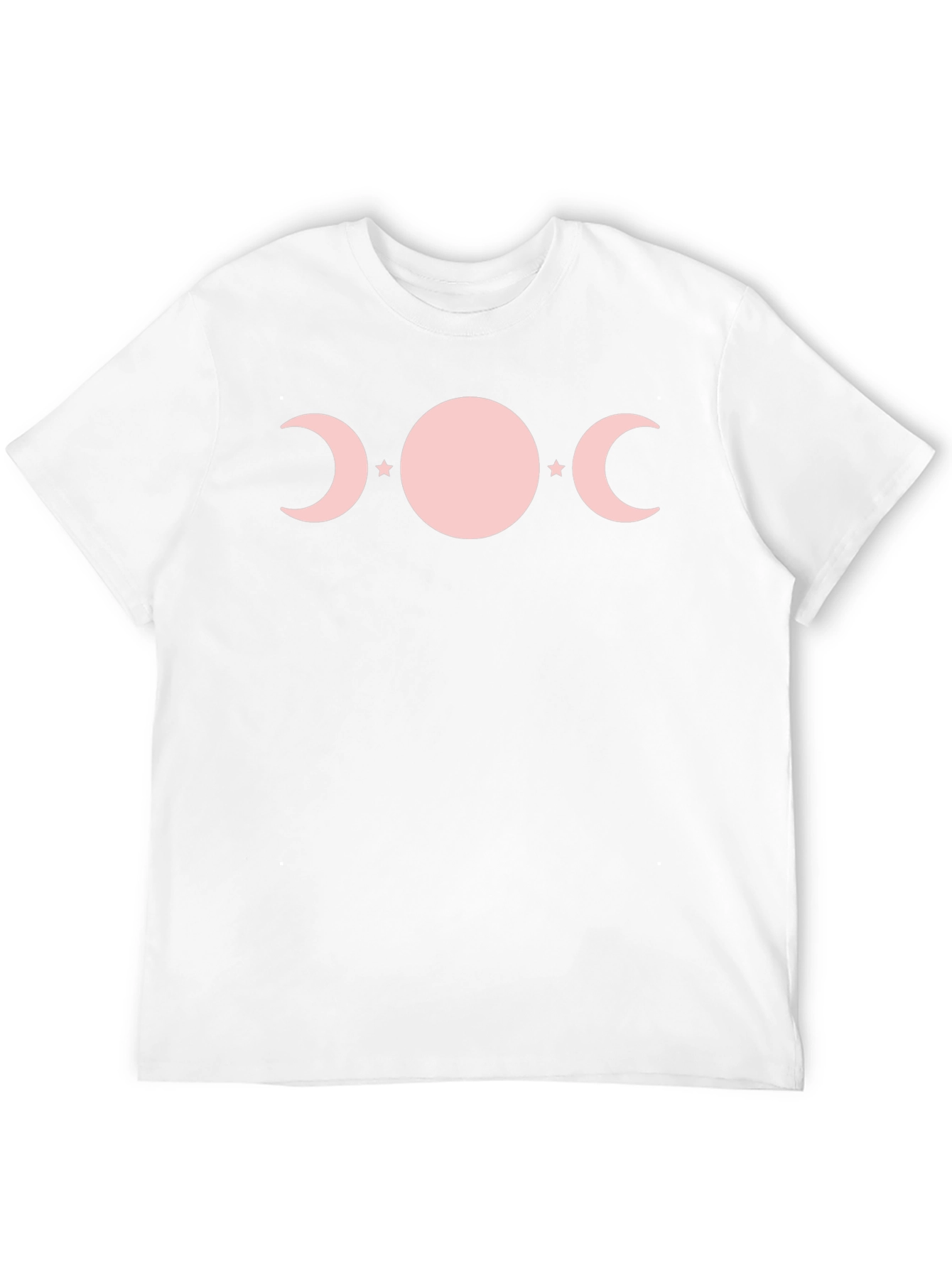 Triple Moon Goddess T-Shirt - Pink Phases on Black