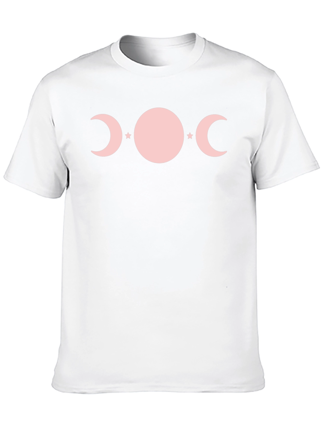 Triple Moon Goddess T-Shirt - Pink Phases on Black