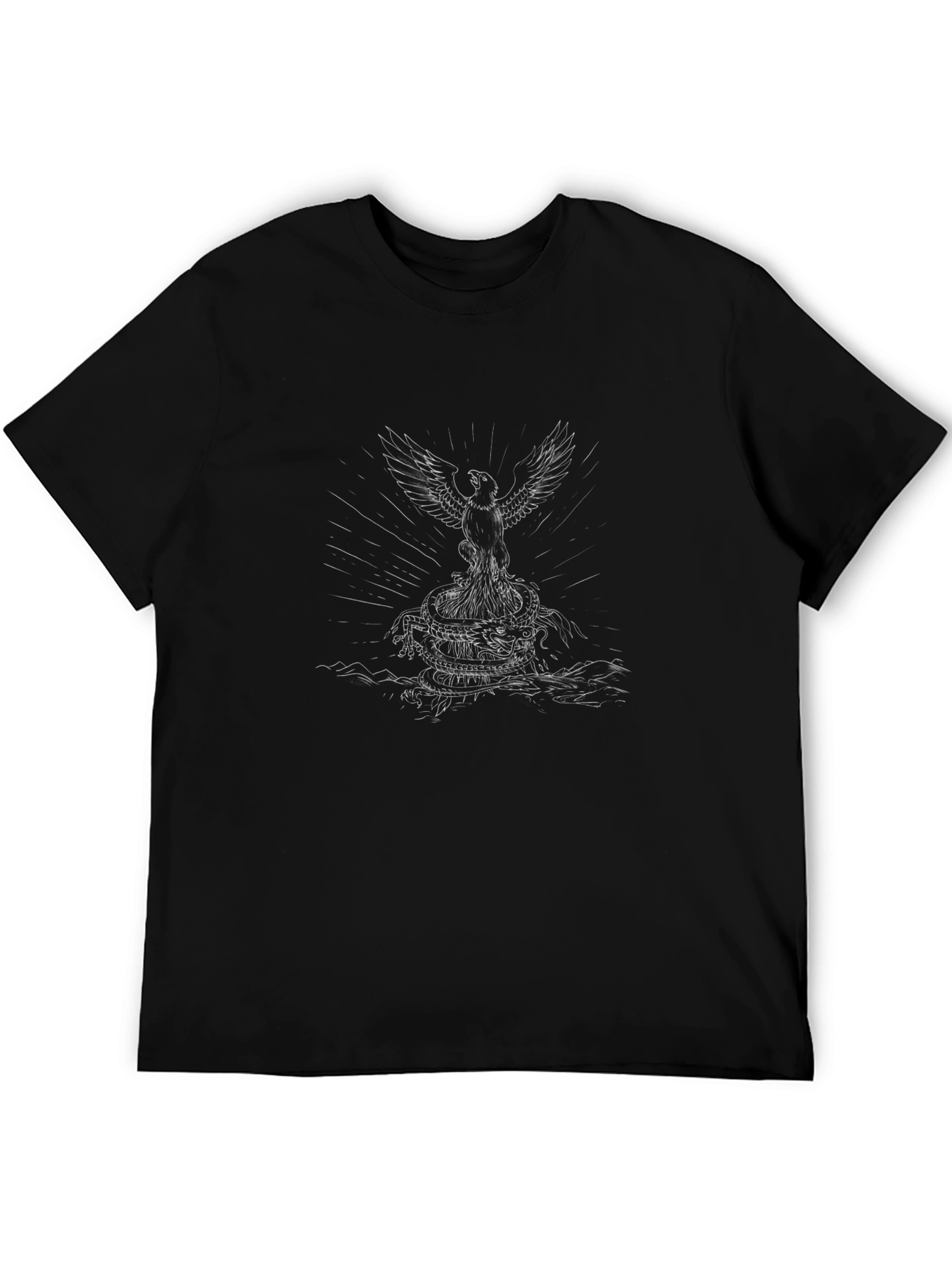 Eagle and Serpent Graphic Black Tee