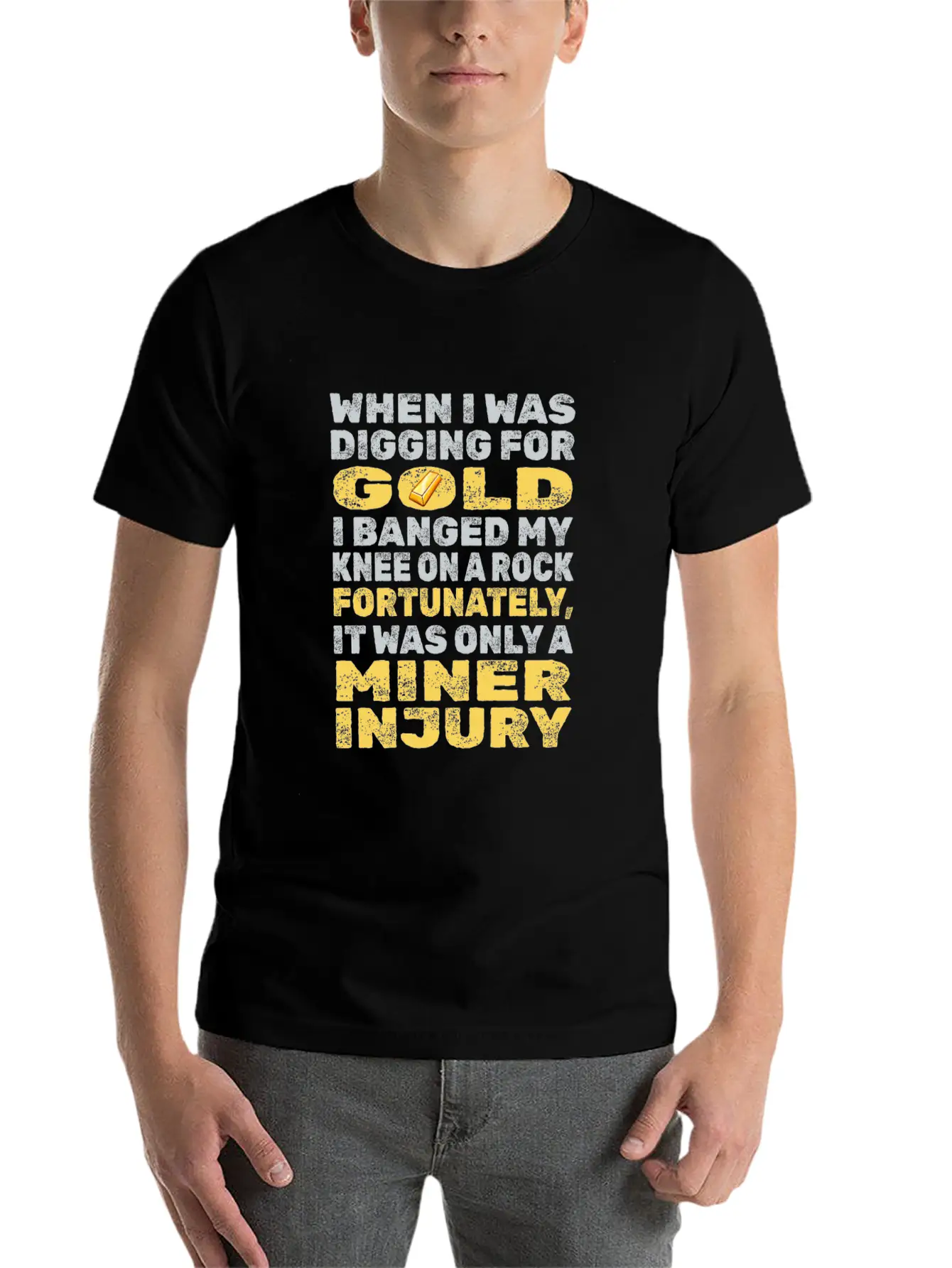 Gold Mining Unisex Casual T-Shirt – Clean Design For Daily Comfort