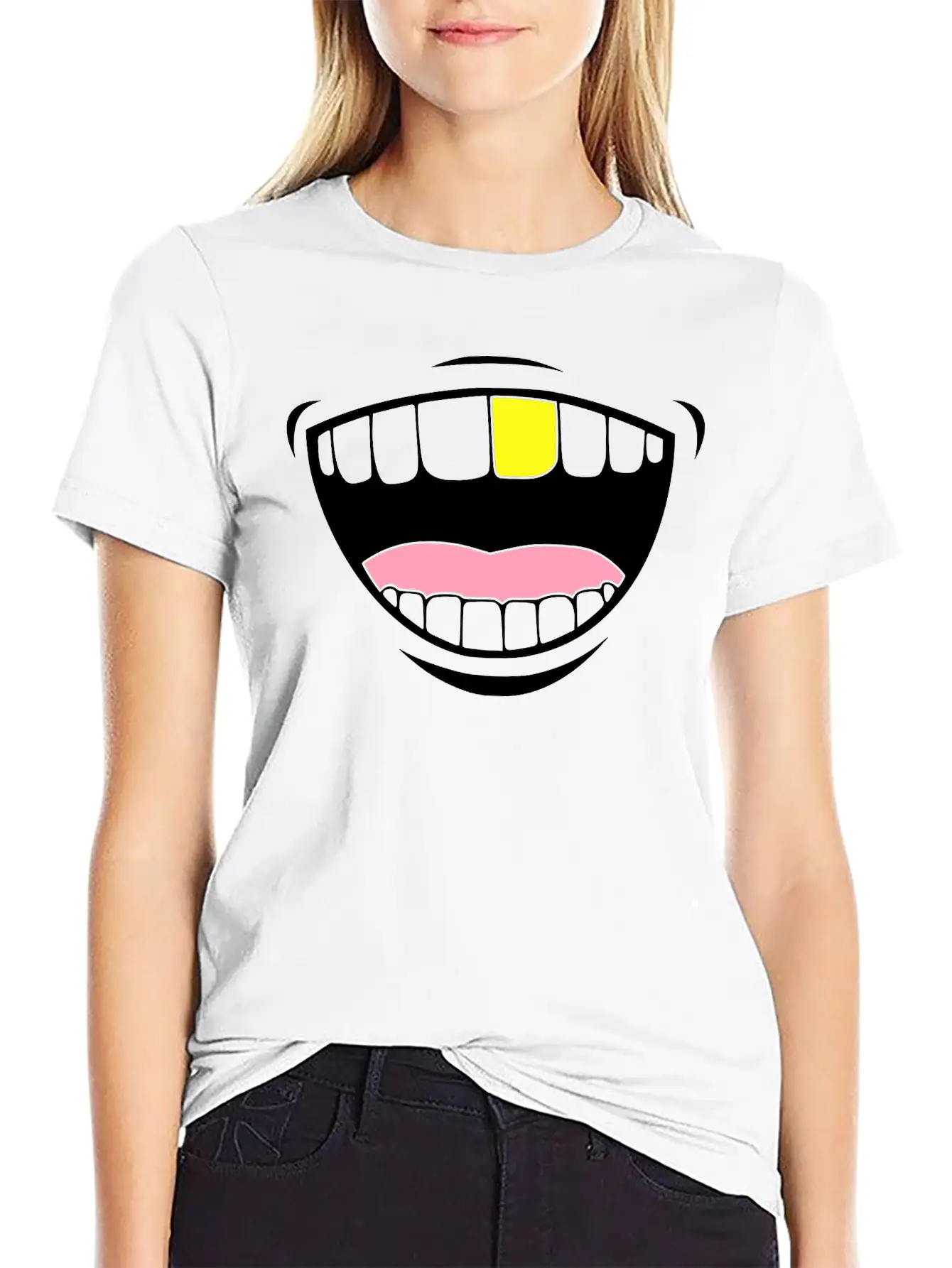 Gold Toothed Unisex Casual T-Shirt – Clean Design For Daily Comfort