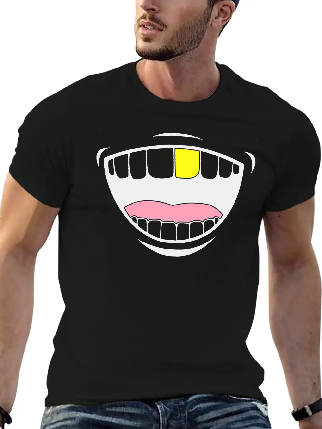 Gold Toothed Unisex Casual T-Shirt – Clean Design For Daily Comfort