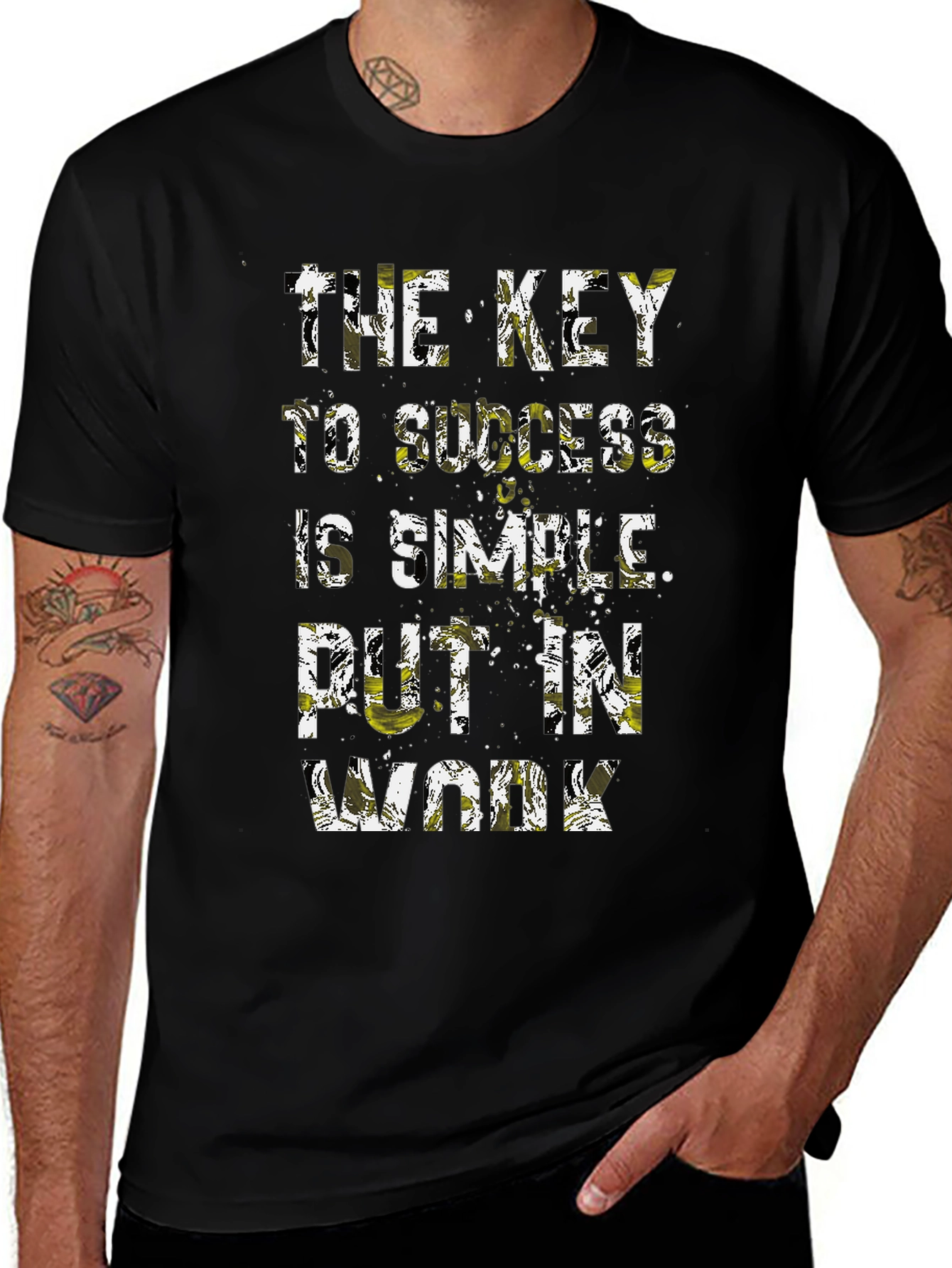 Success Key Graphic T-Shirt - Mens Black Tee