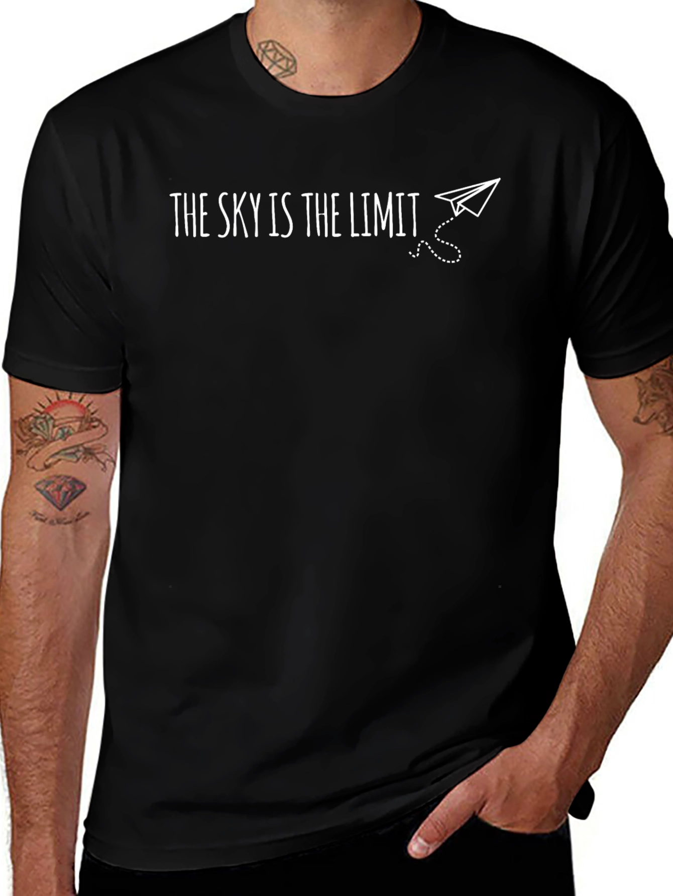 Skys The Limit Graphic T-Shirt - Black