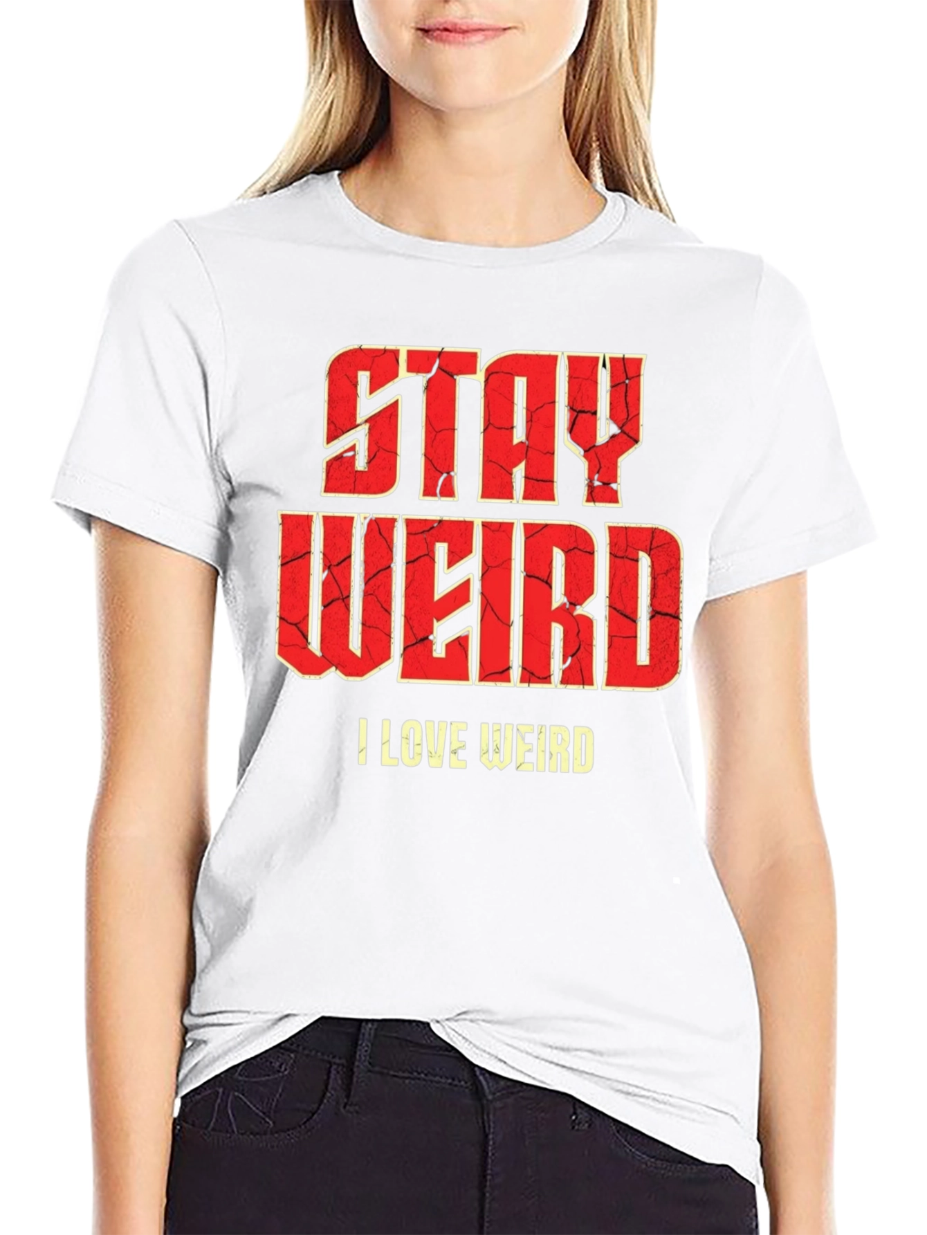 Stay Weird Graphic T-Shirt - Funny Slogan Tee