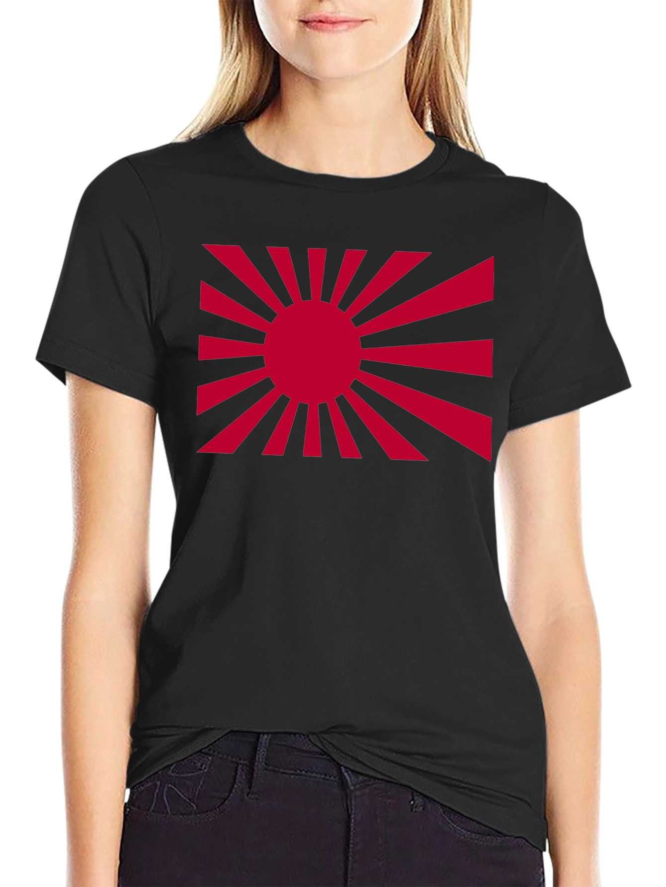 Rising Sun Graphic Tee - Black Cotton Comfort