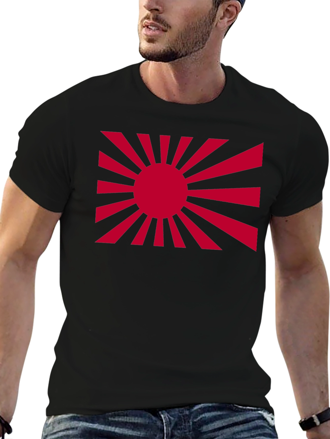 Rising Sun Graphic Tee - Black Cotton Comfort