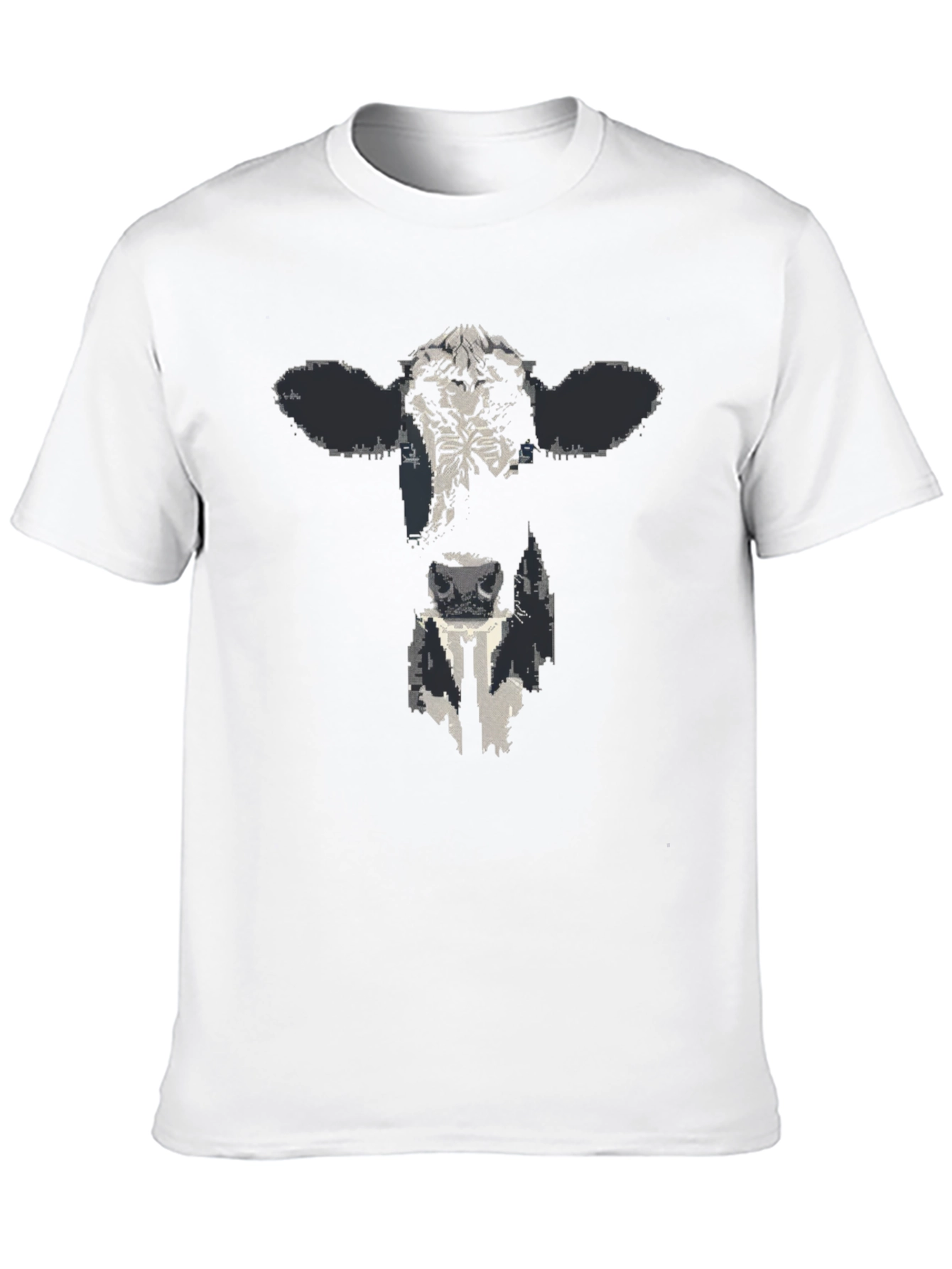 Cow Face Graphic Black T-Shirt