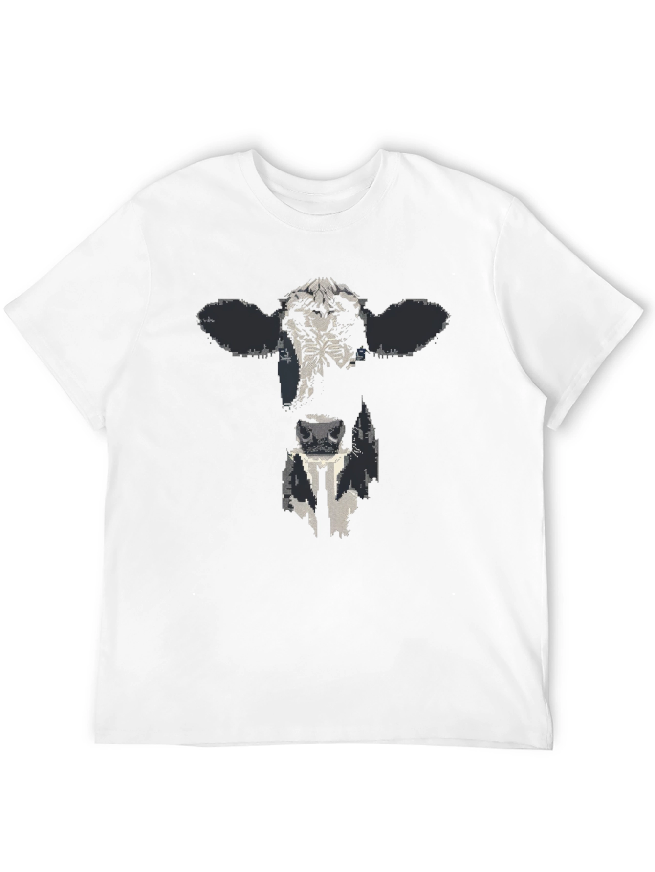 Cow Face Graphic Black T-Shirt