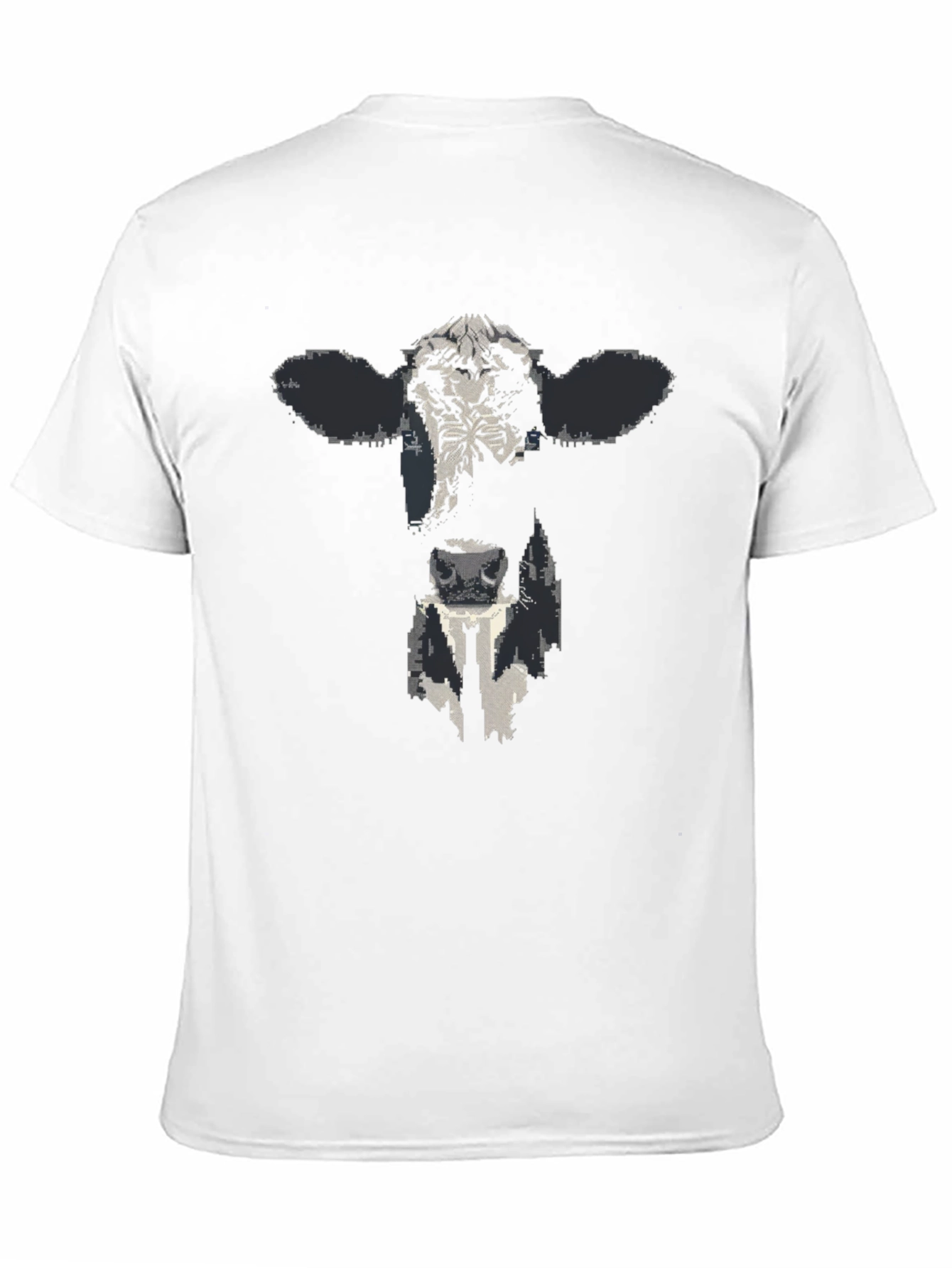 Cow Face Graphic Black T-Shirt