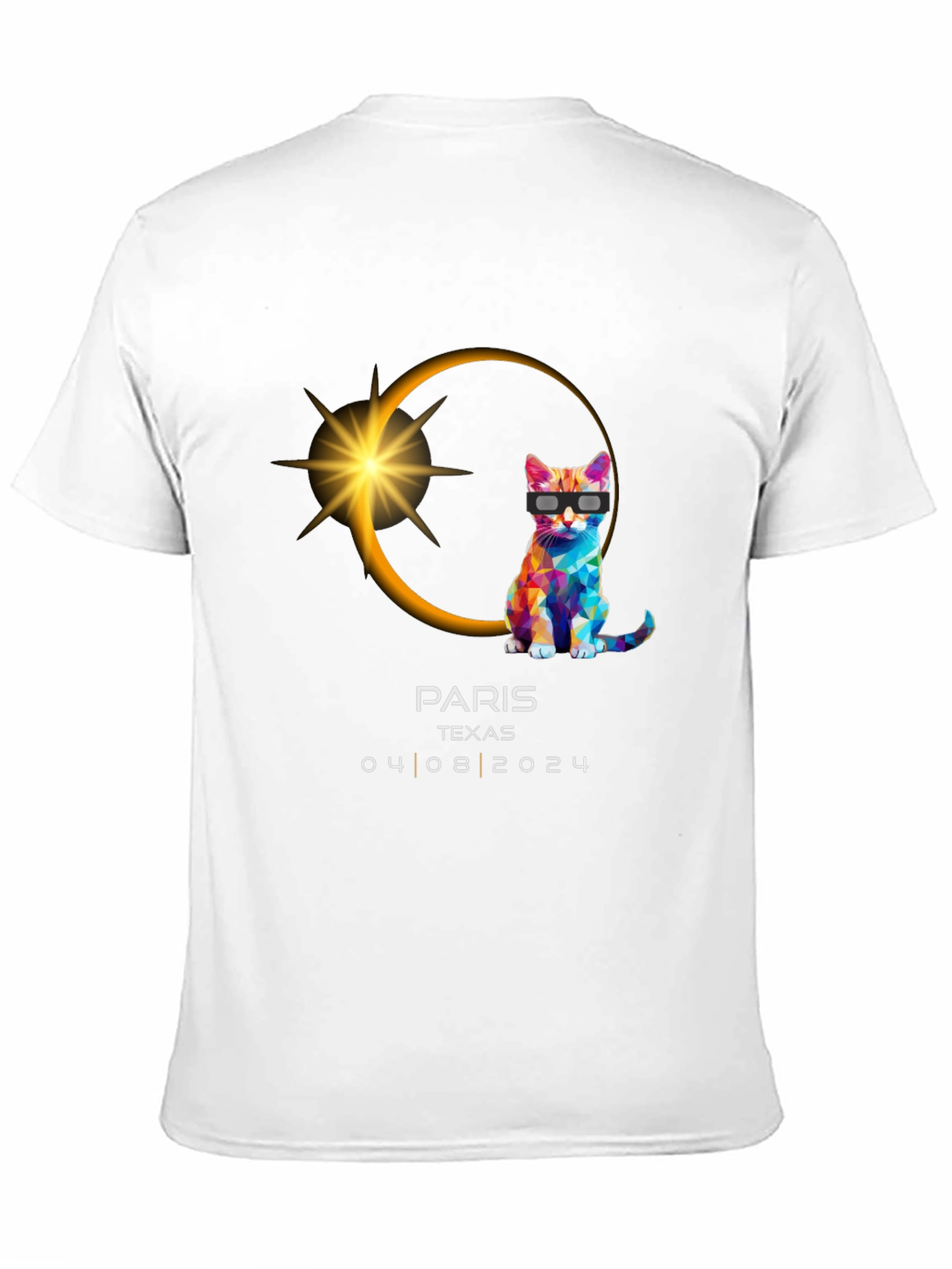 Paris TX Eclipse 2024 Cat T-Shirt