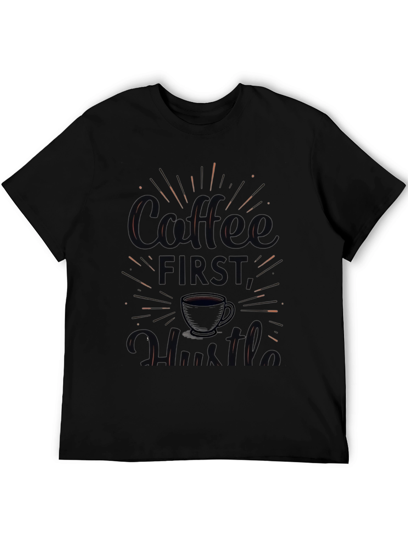 Coffee First Hustle Graphic Tee - Mens Black T-Shirt