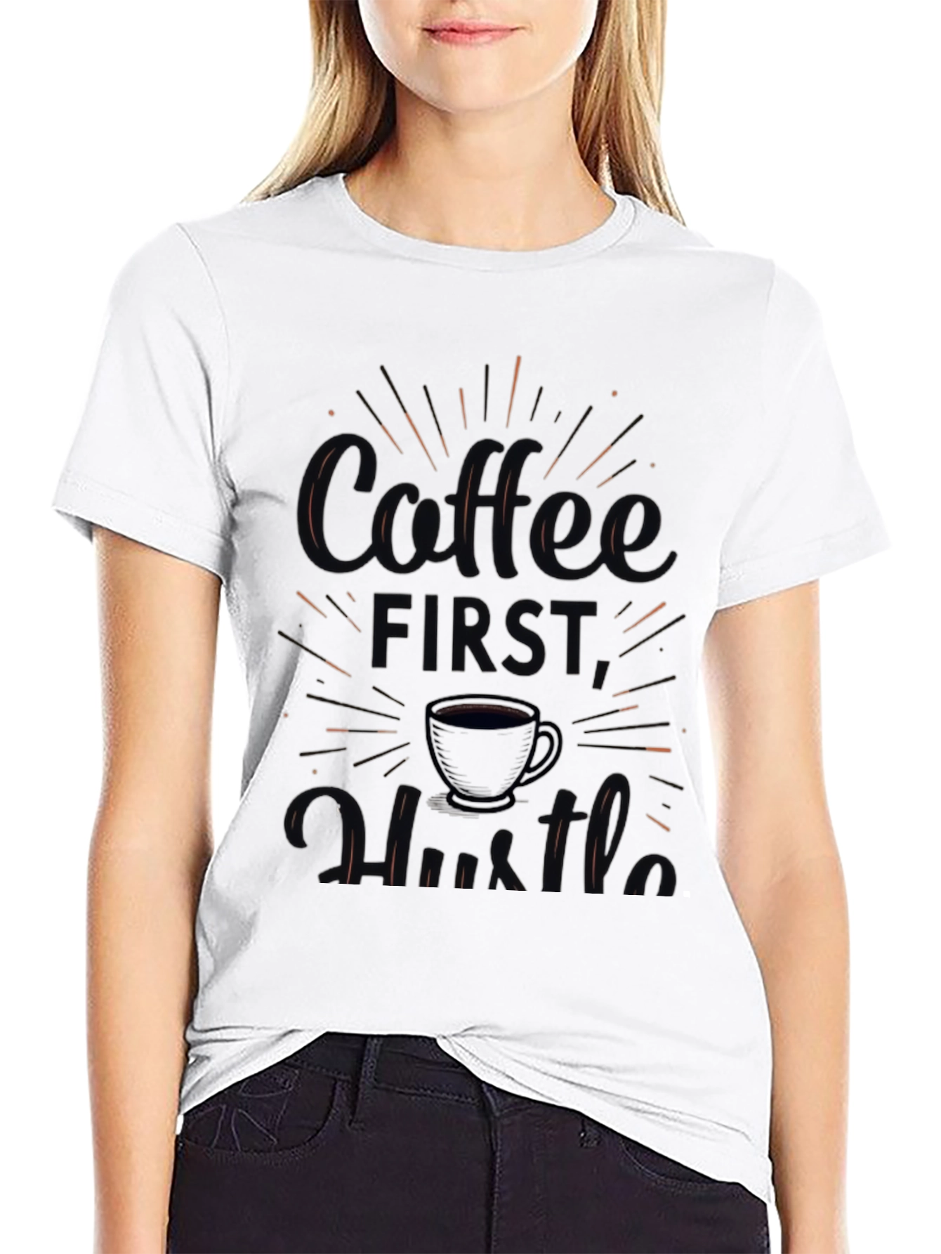Coffee First Hustle Graphic Tee - Mens Black T-Shirt