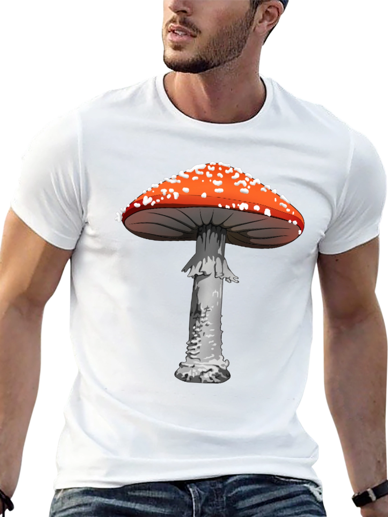 Mushroom Graphic Tee - Funky Novelty Print