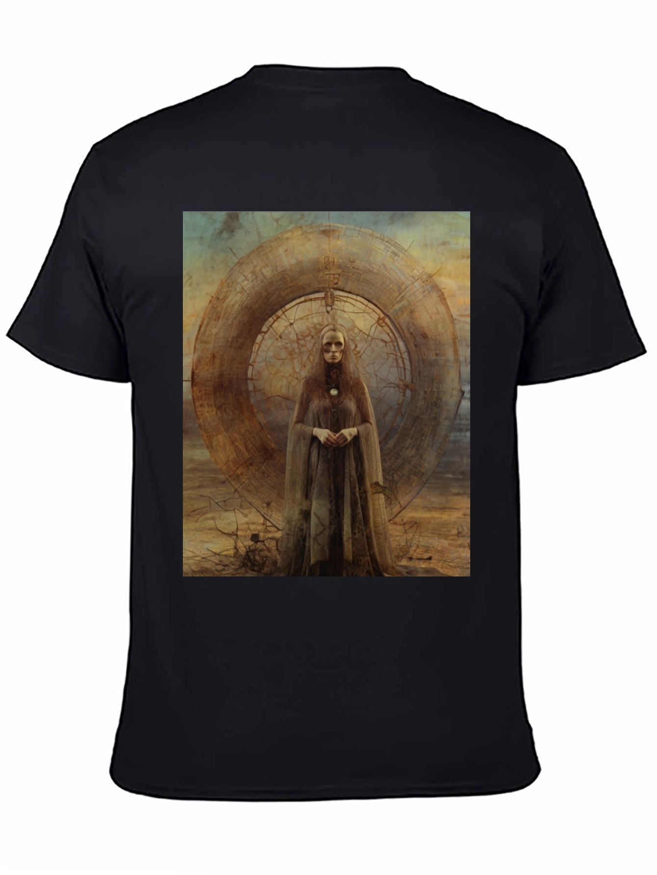 Abstract Art Graphic Tee - Black