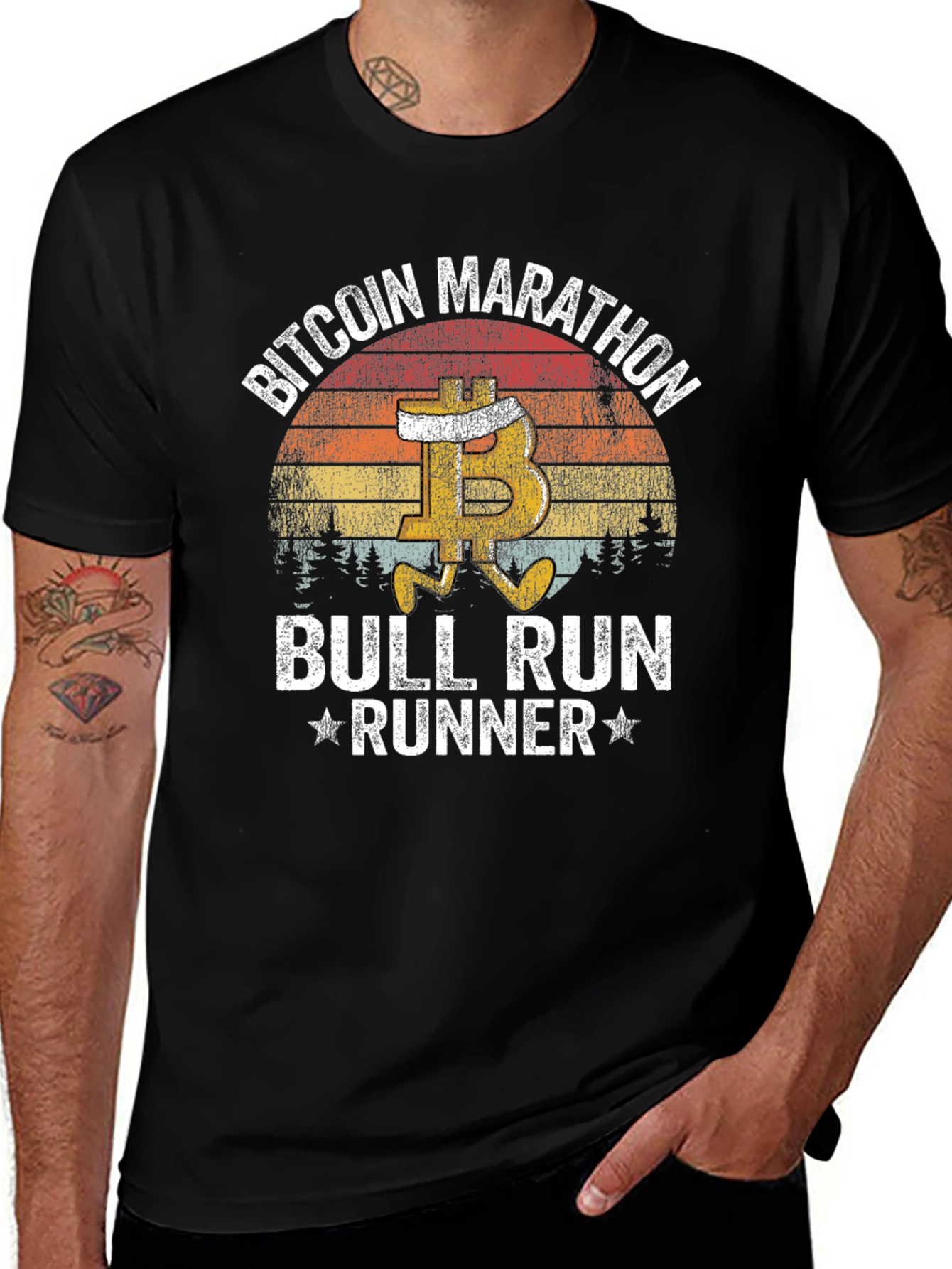 Bitcoin Marathon Bull Run Runner T-Shirt
