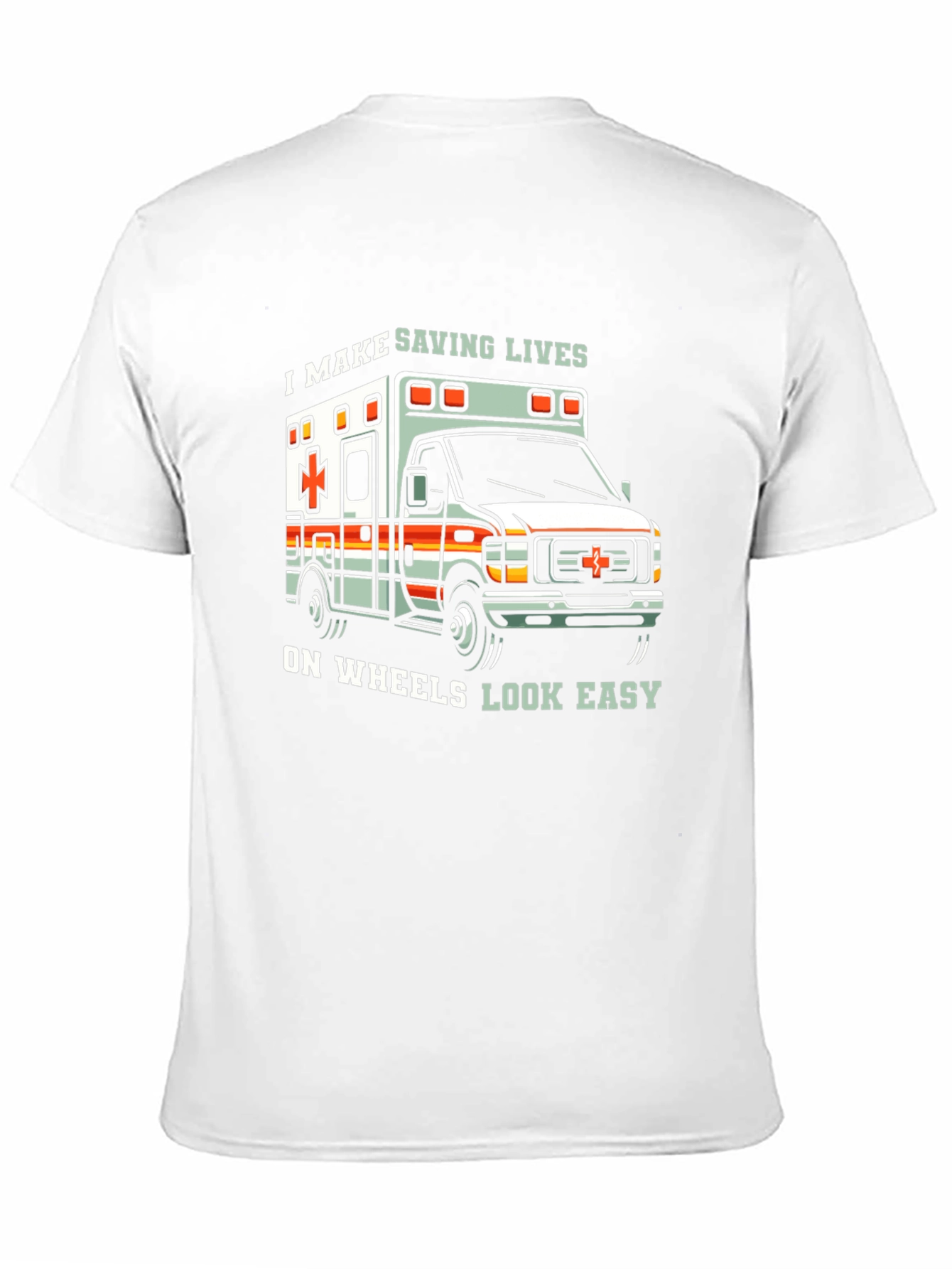 Saving Lives Ambulance Graphic Tee - Black