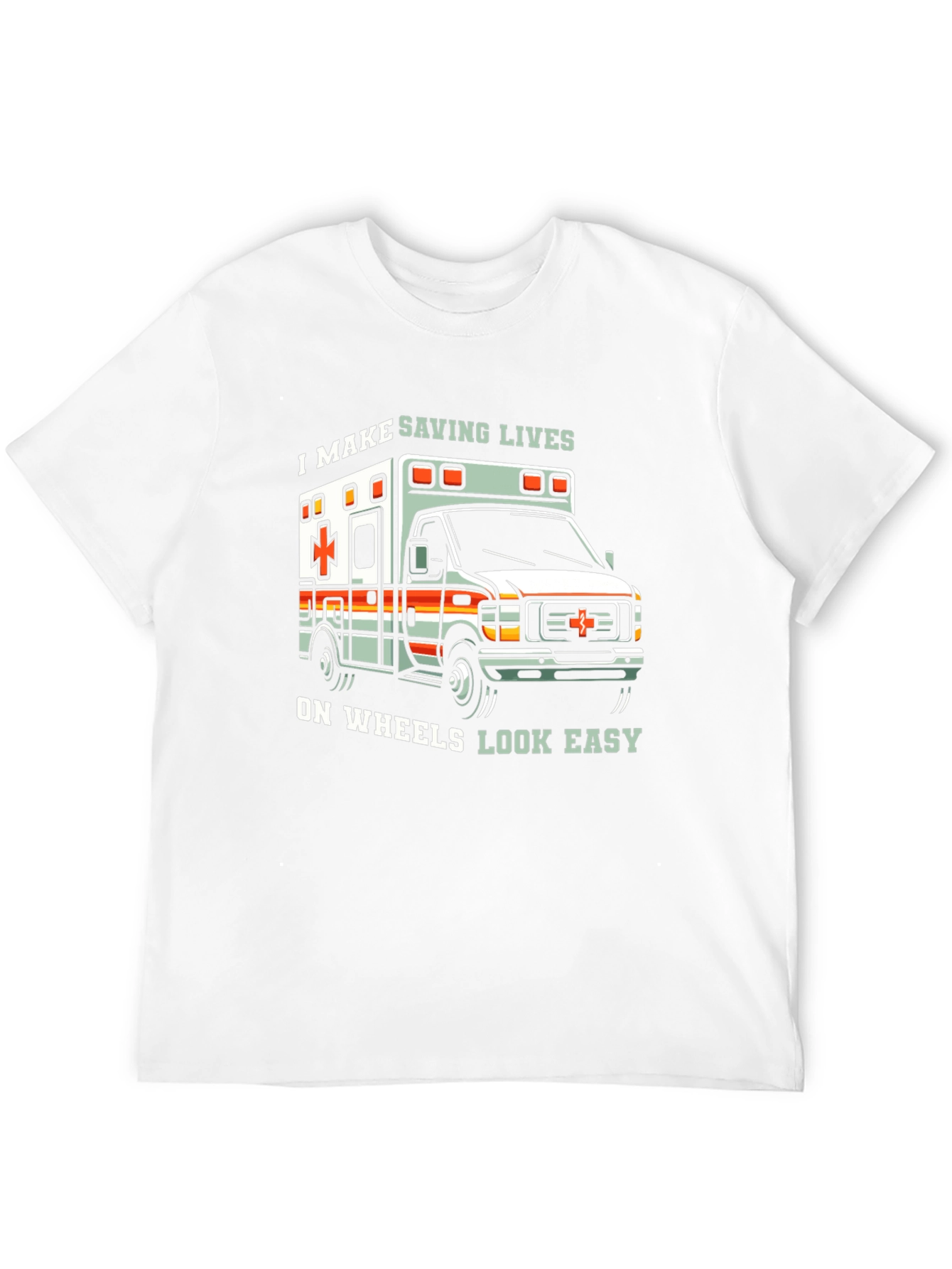 Saving Lives Ambulance Graphic Tee - Black