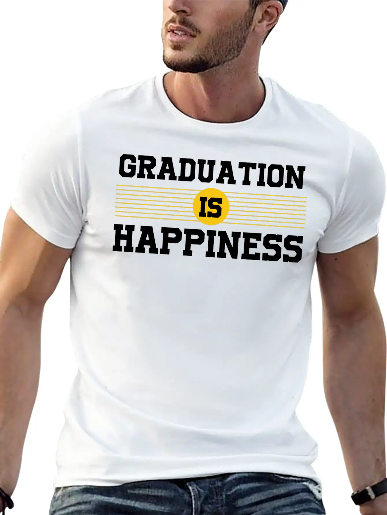 GRADUATION HAPPINESS Unisex Casual T-Shirt – Clean Design For Daily Comfort