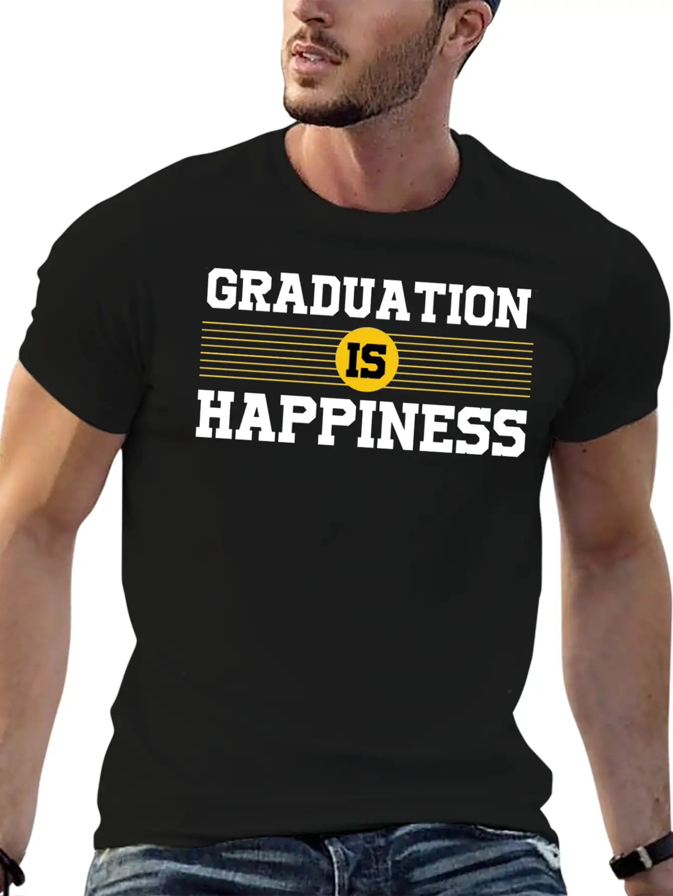 GRADUATION HAPPINESS Unisex Casual T-Shirt – Clean Design For Daily Comfort
