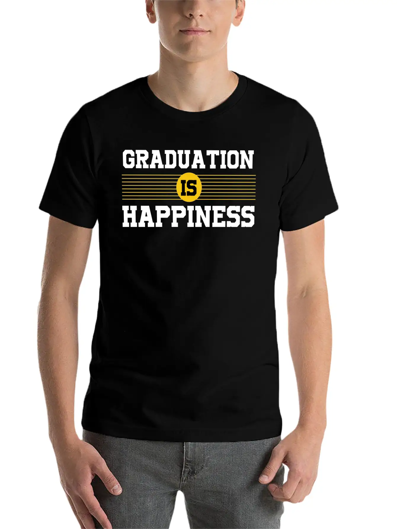 GRADUATION HAPPINESS Unisex Casual T-Shirt – Clean Design For Daily Comfort