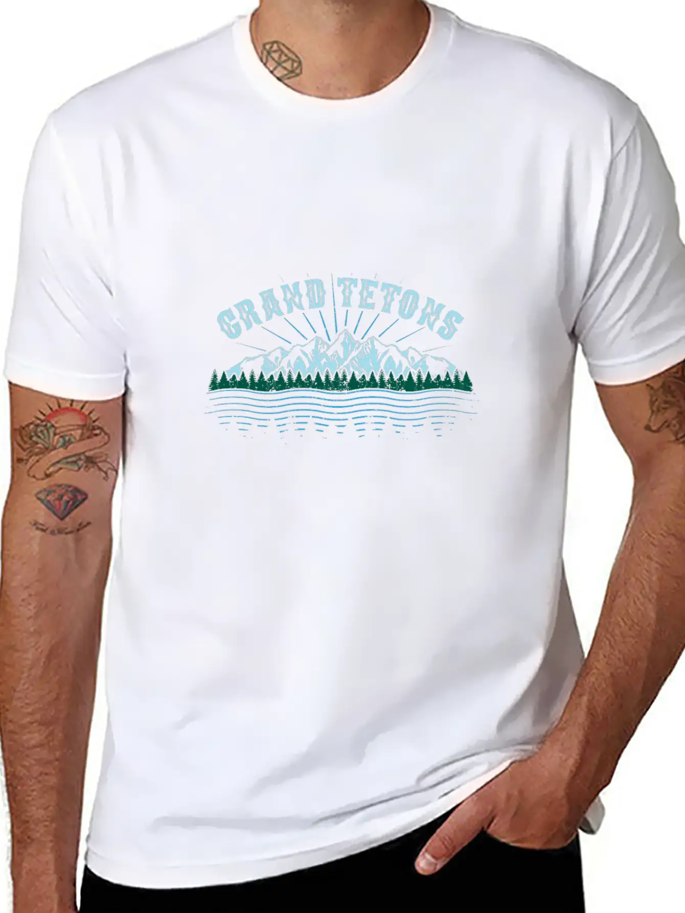 Grand Tetons Wyoming National Park Gift Unisex Casual T-Shirt – Clean Design For Daily Comfort