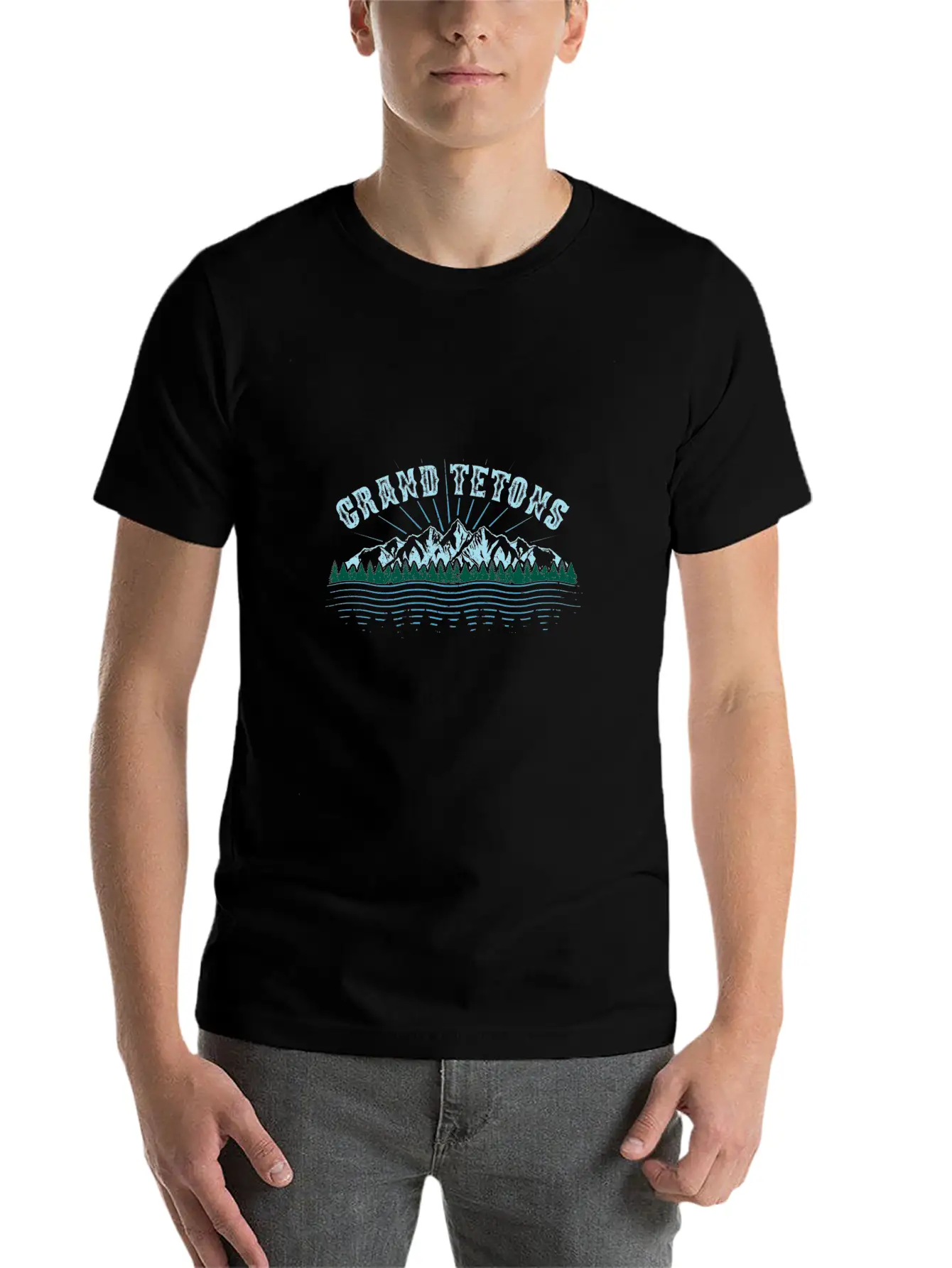 Grand Tetons Wyoming National Park Gift Unisex Casual T-Shirt – Clean Design For Daily Comfort