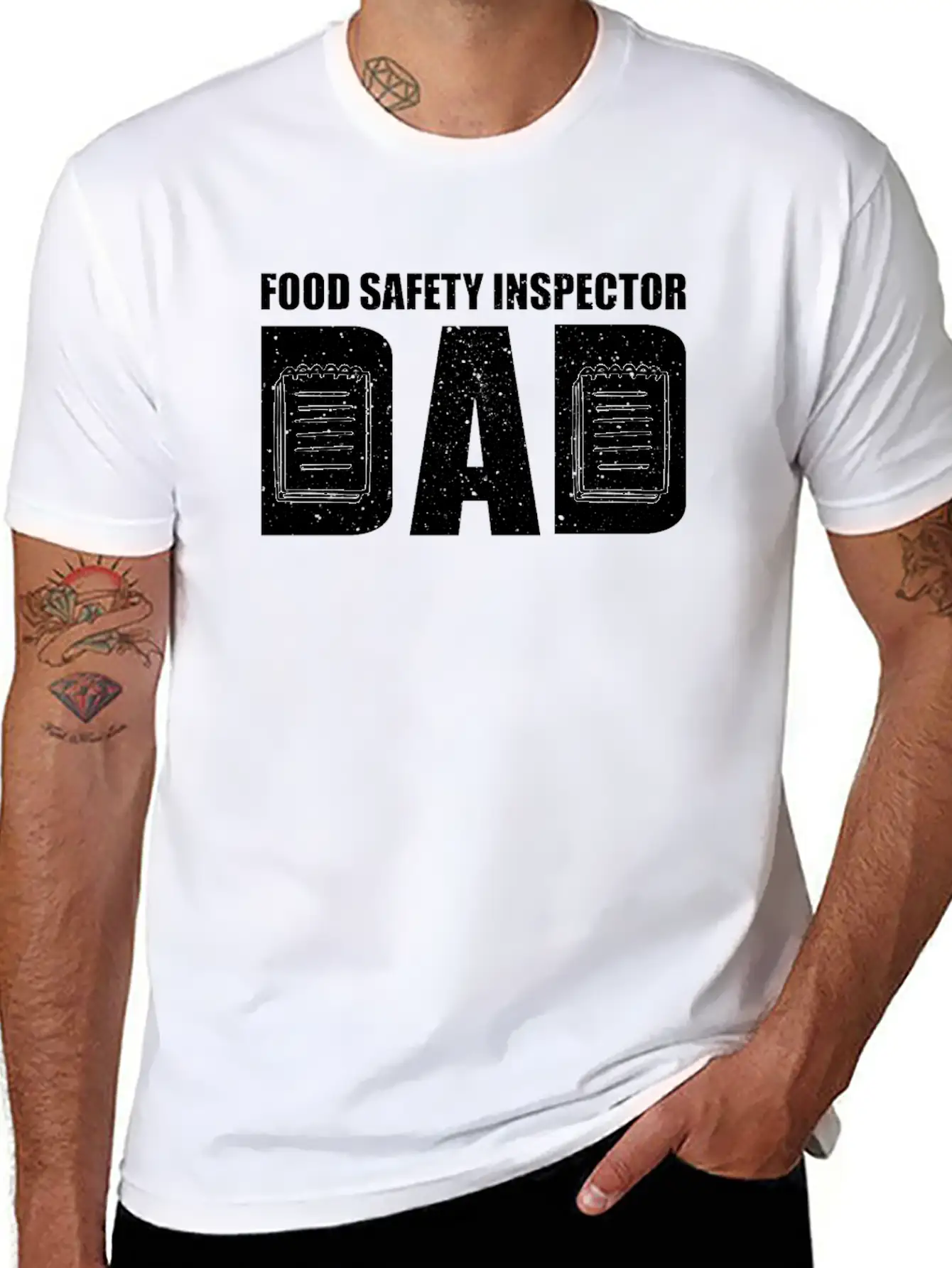 Great Food Safety Inspector Dad Unisex Casual T-Shirt – Clean Design For Daily Comfort