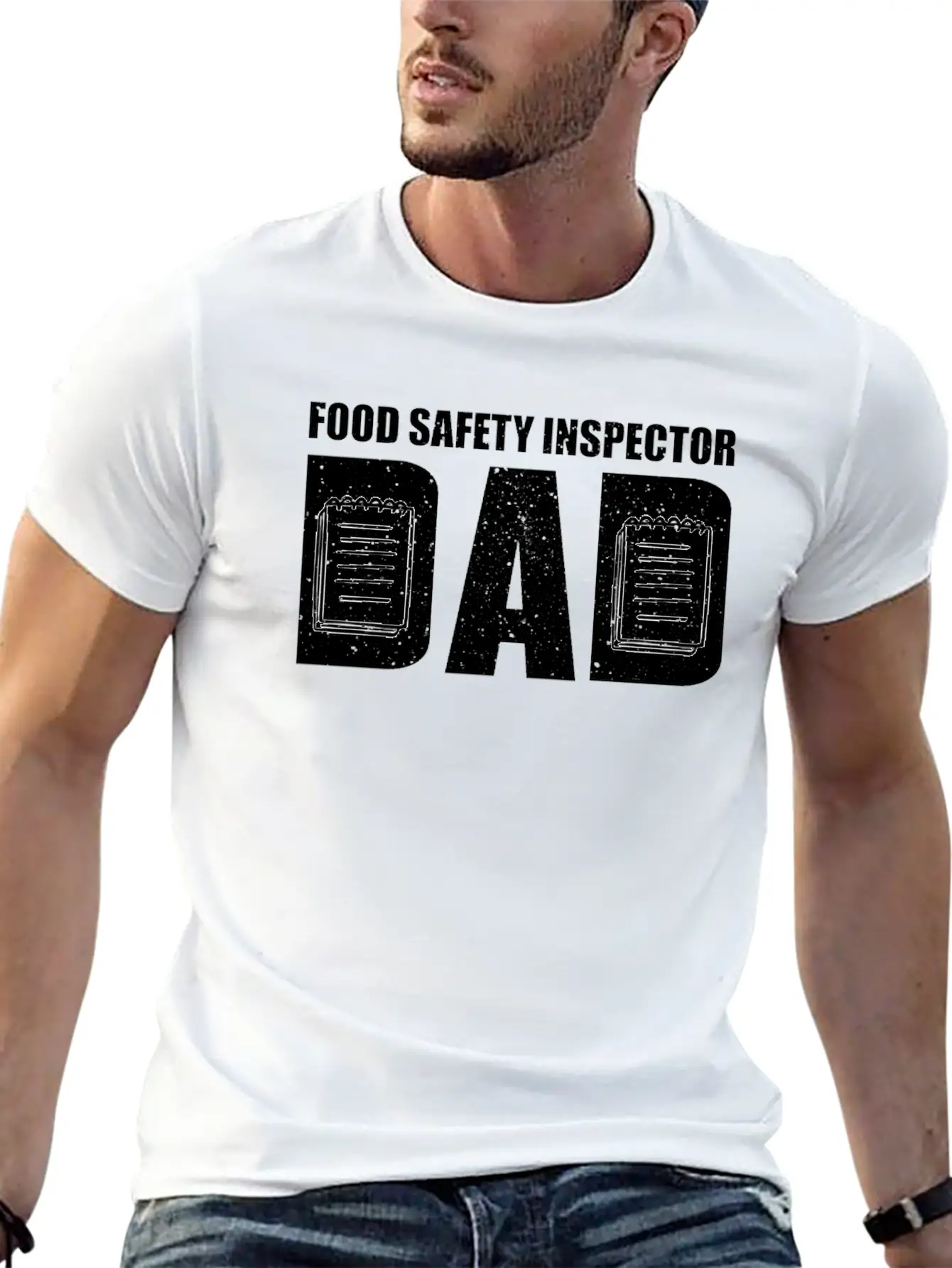 Great Food Safety Inspector Dad Unisex Casual T-Shirt – Clean Design For Daily Comfort