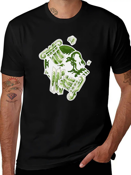 Green Skull Unisex Casual T-Shirt – Clean Design For Daily Comfort