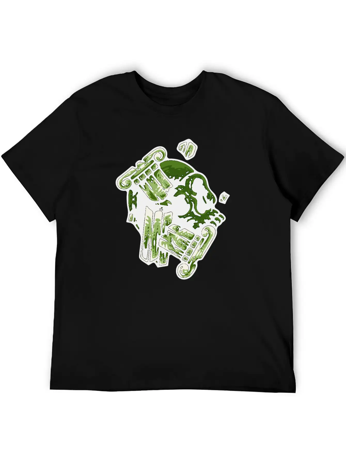 Green Skull Unisex Casual T-Shirt – Clean Design For Daily Comfort
