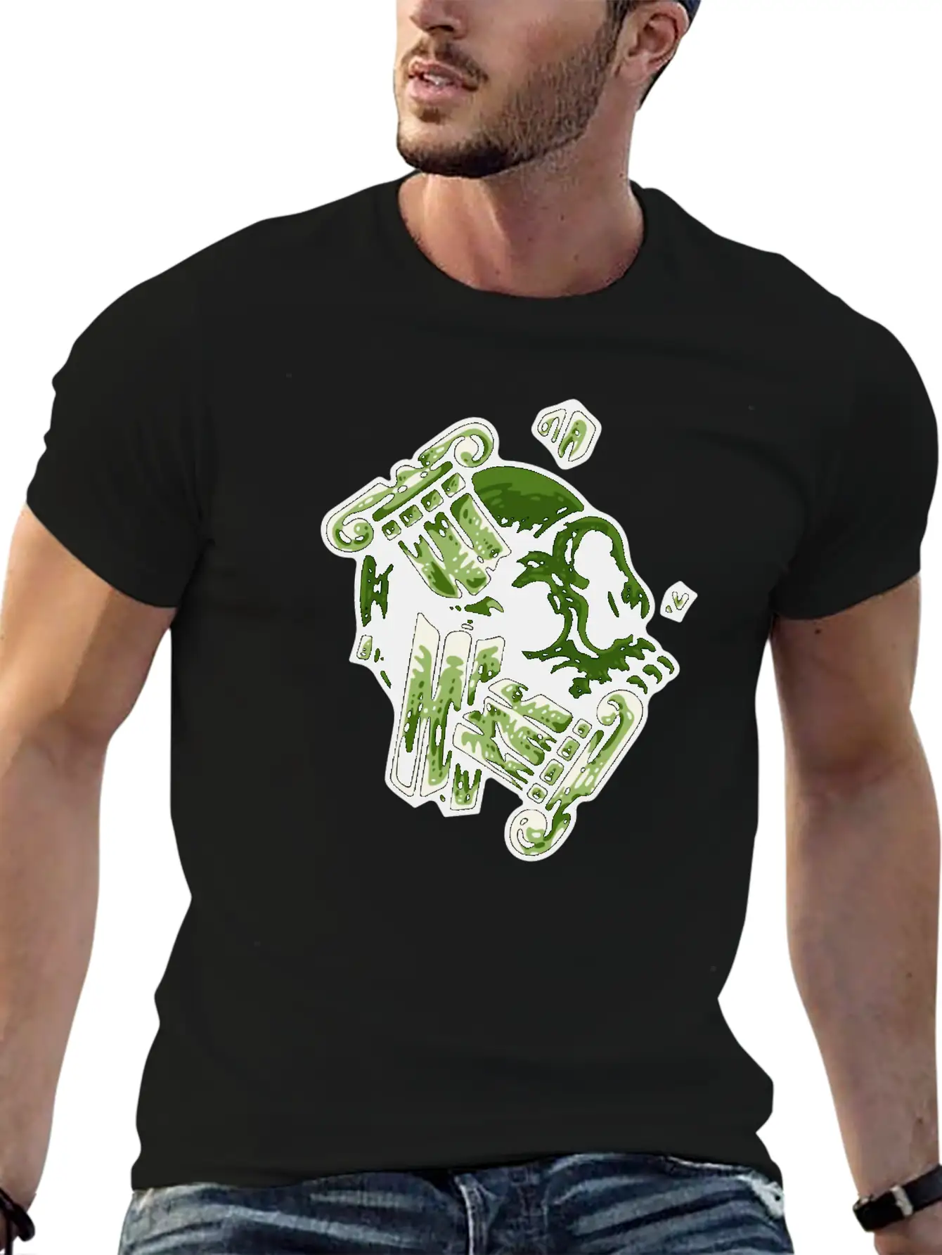 Green Skull Unisex Casual T-Shirt – Clean Design For Daily Comfort