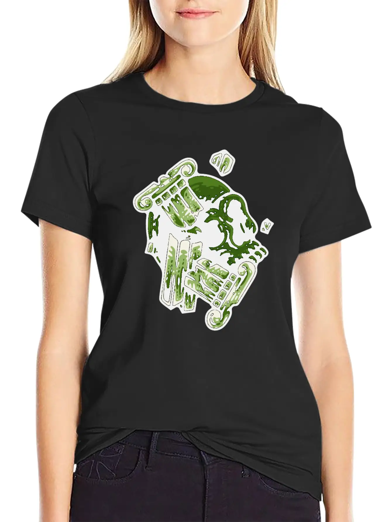 Green Skull Unisex Casual T-Shirt – Clean Design For Daily Comfort
