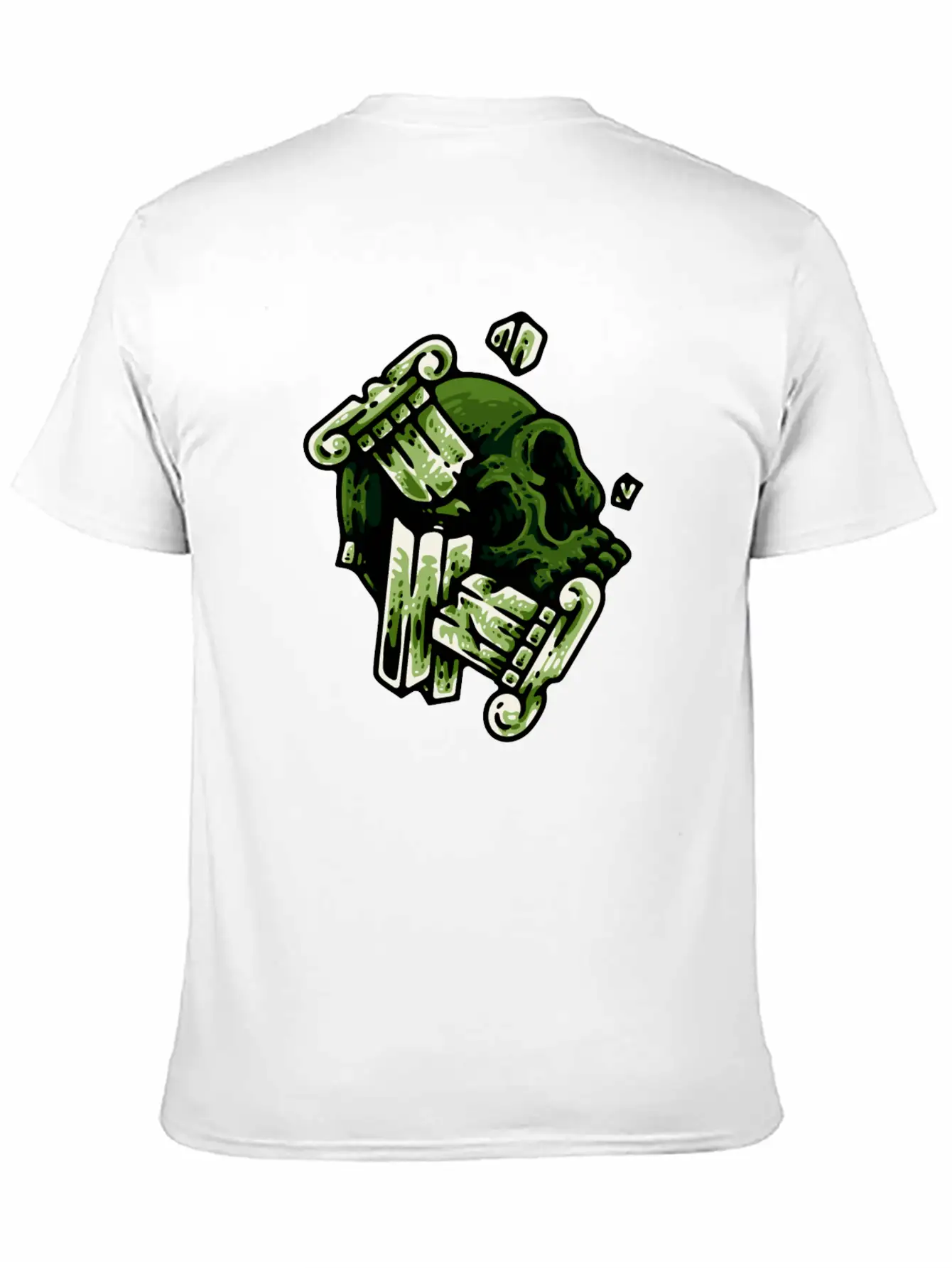 Green Skull Unisex Casual T-Shirt – Clean Design For Daily Comfort