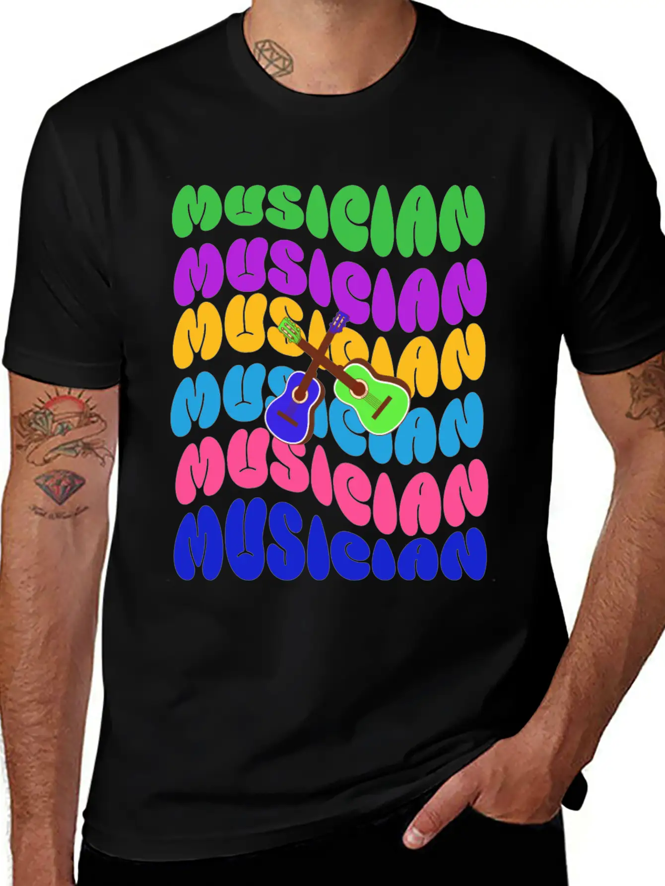 Groovy Musician Unisex Casual T-Shirt – Clean Design For Daily Comfort