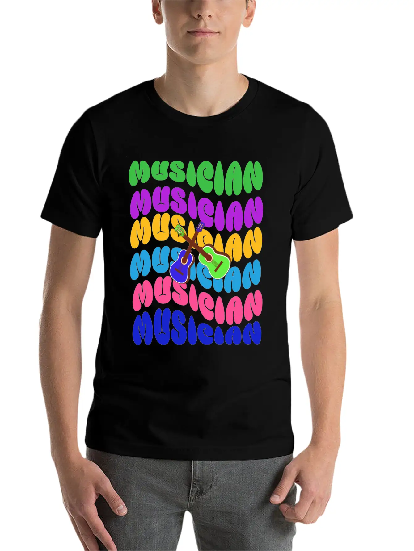 Groovy Musician Unisex Casual T-Shirt – Clean Design For Daily Comfort