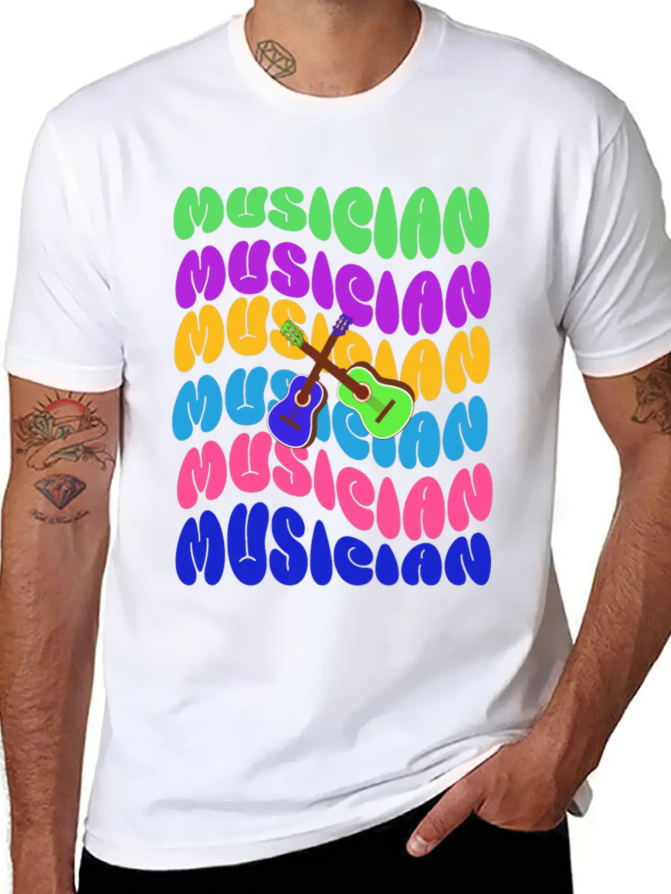 Groovy Musician Unisex Casual T-Shirt – Clean Design For Daily Comfort